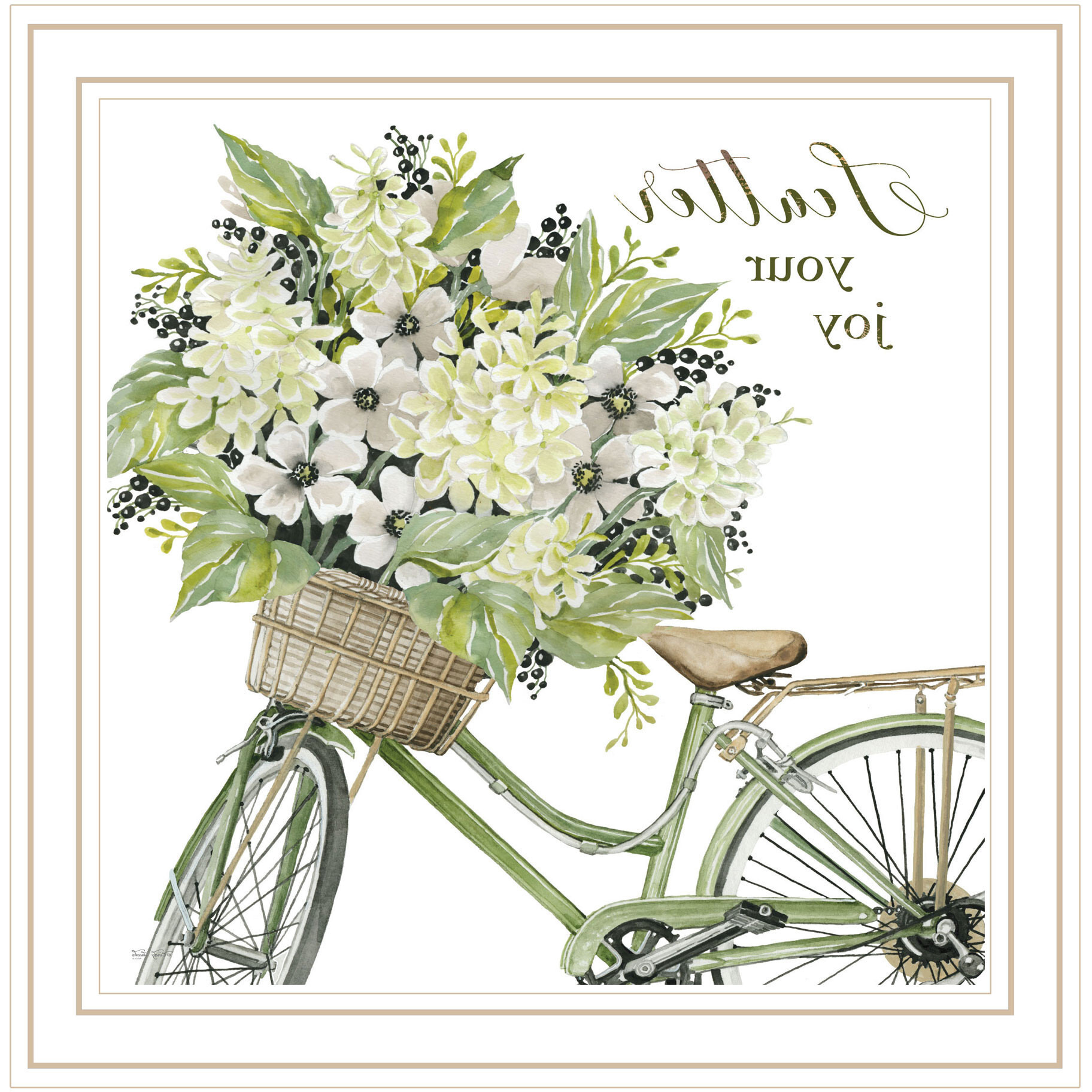 SCATTER YOUR JOY WITH FLOWERS White Framed Print Wall Art