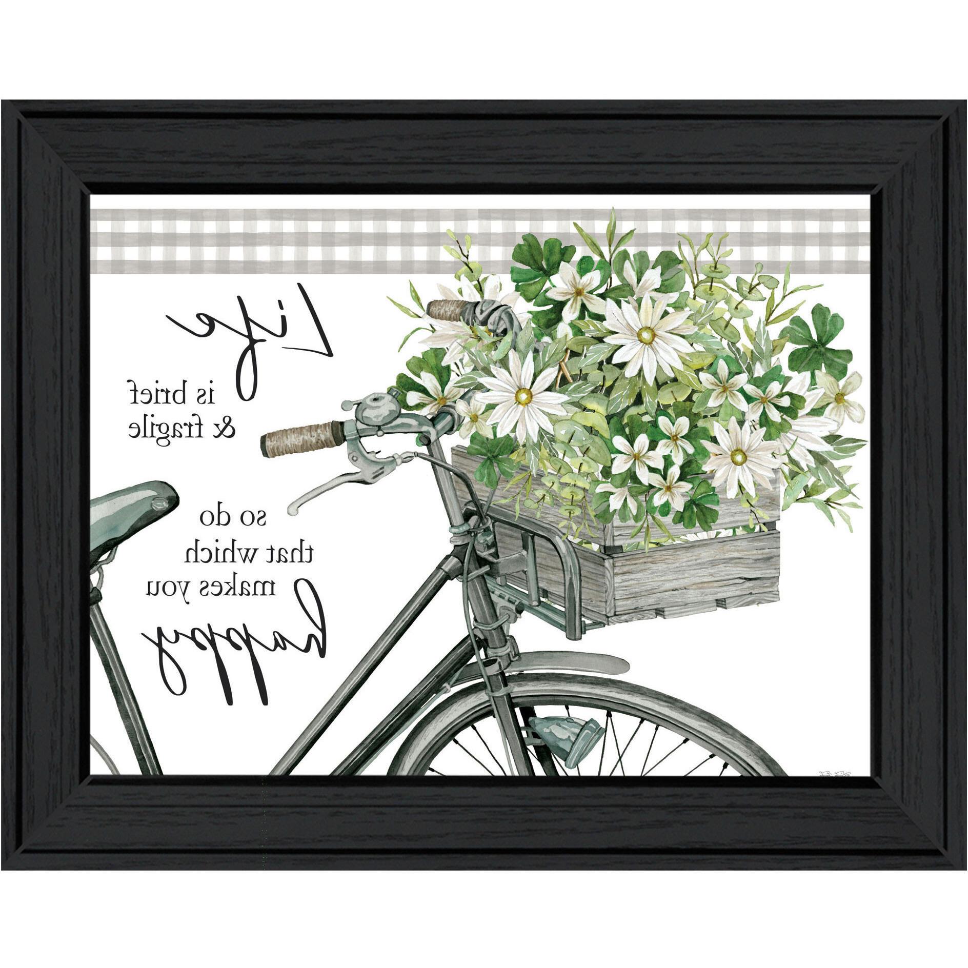 DO THAT WHICH MAKES YOU HAPPY Black Framed Print Wall Art