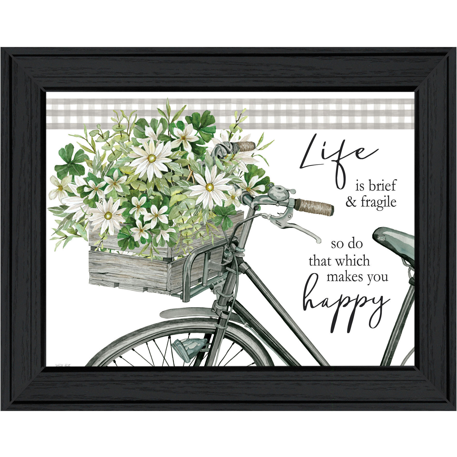 DO THAT WHICH MAKES YOU HAPPY Black Framed Print Wall Art