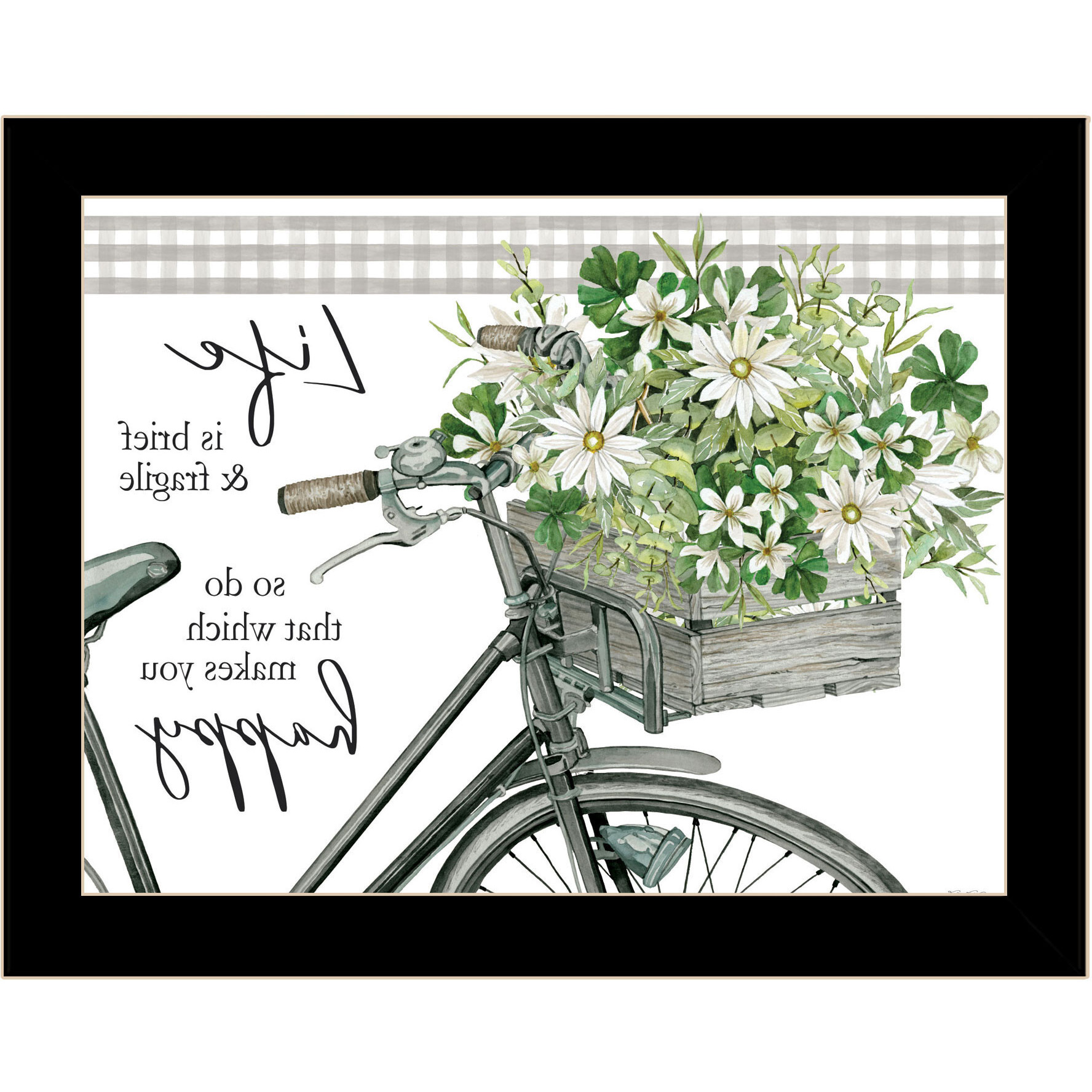 DO THAT WHICH MAKES YOU HAPPY Black Framed Print Wall Art
