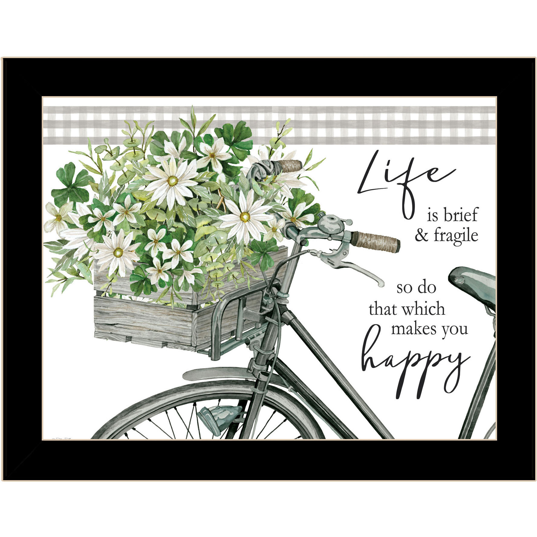 DO THAT WHICH MAKES YOU HAPPY Black Framed Print Wall Art