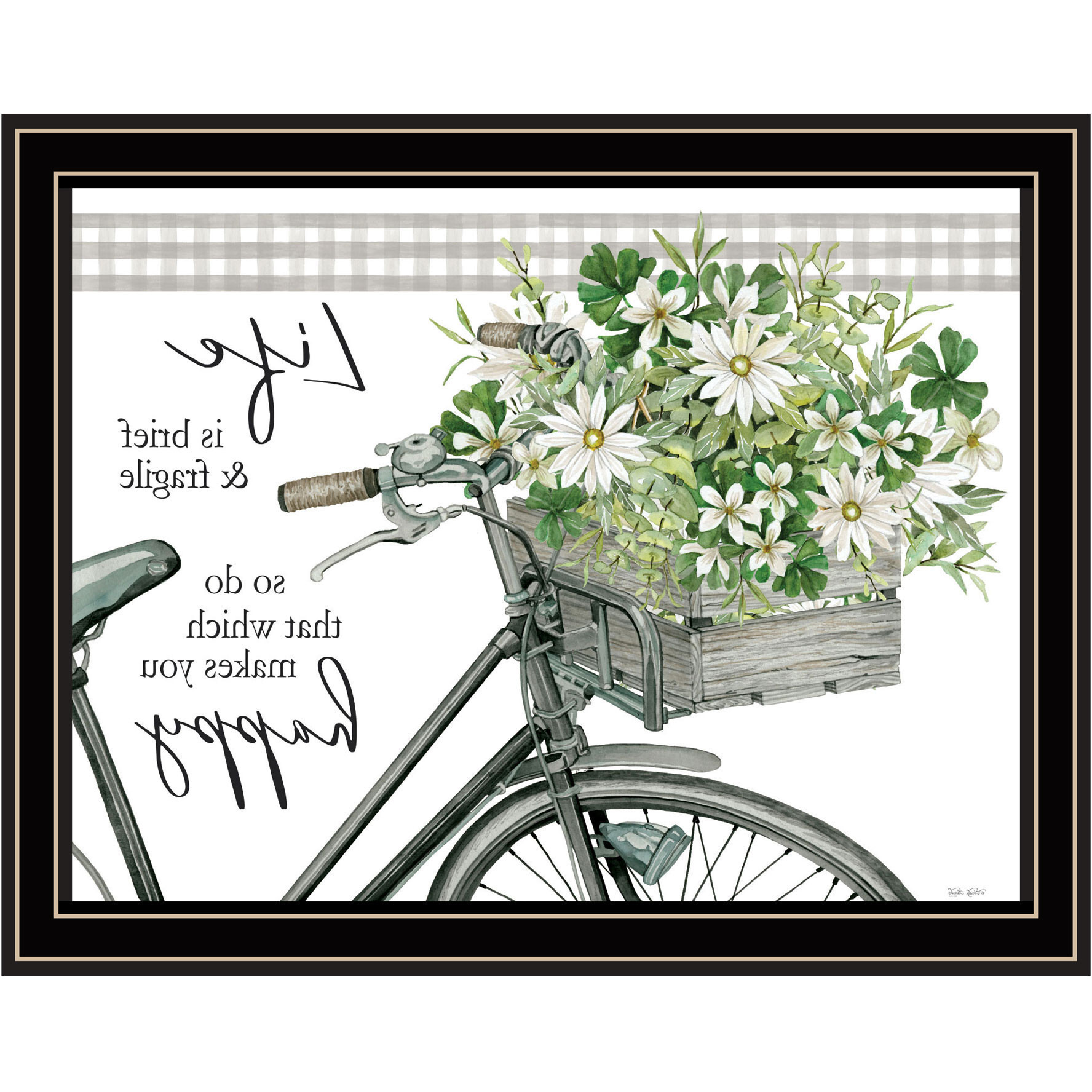 DO THAT WHICH MAKES YOU HAPPY Black Framed Print Wall Art