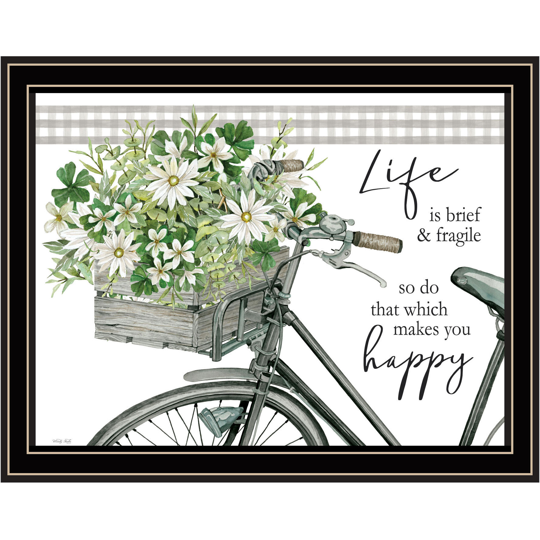 DO THAT WHICH MAKES YOU HAPPY Black Framed Print Wall Art