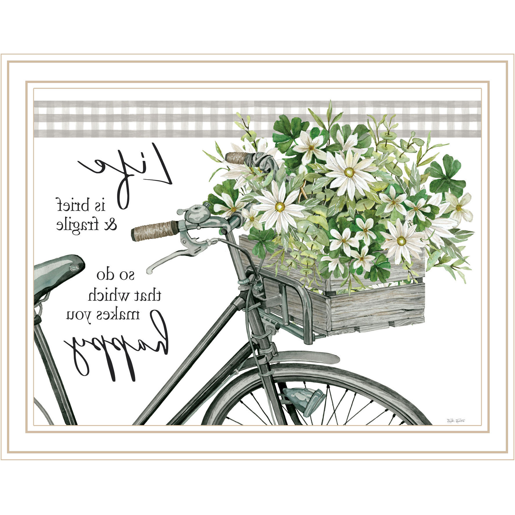 DO THAT WHICH MAKES YOU HAPPY White Framed Print Wall Art