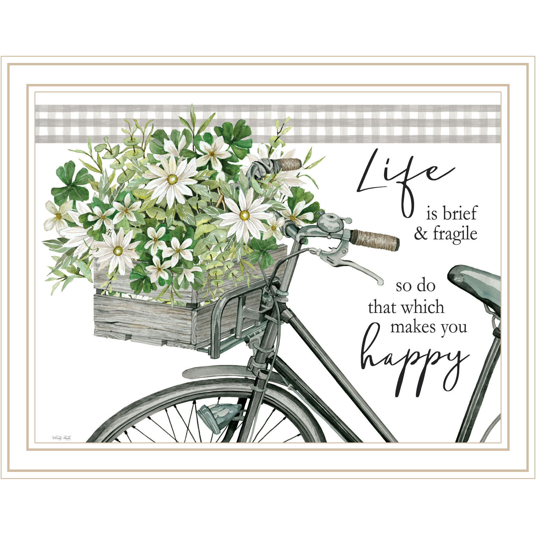 DO THAT WHICH MAKES YOU HAPPY White Framed Print Wall Art