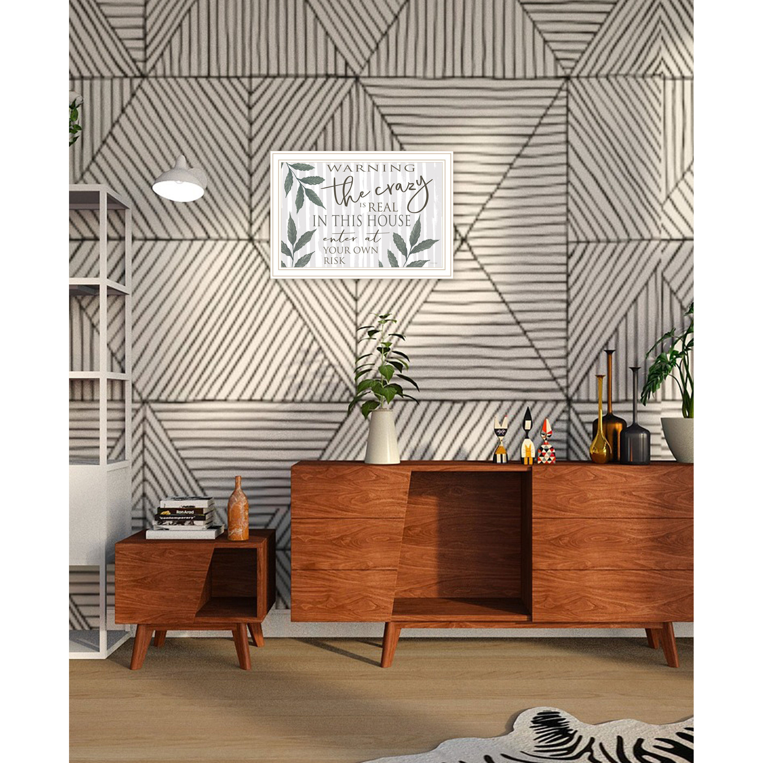 The Crazy is Real White Framed Print Wall Art
