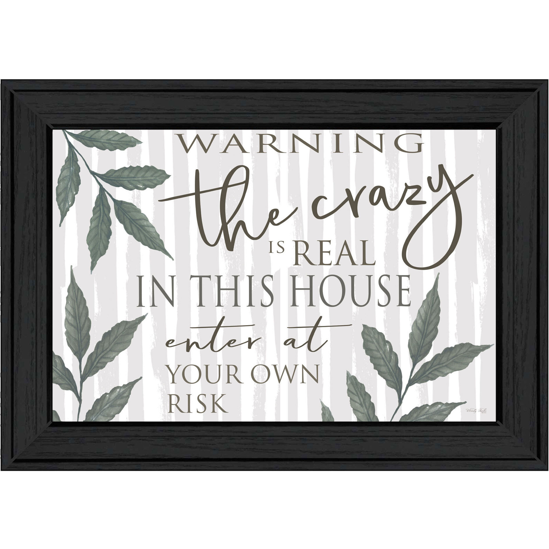 The Crazy is Real Black Framed Print Wall Art