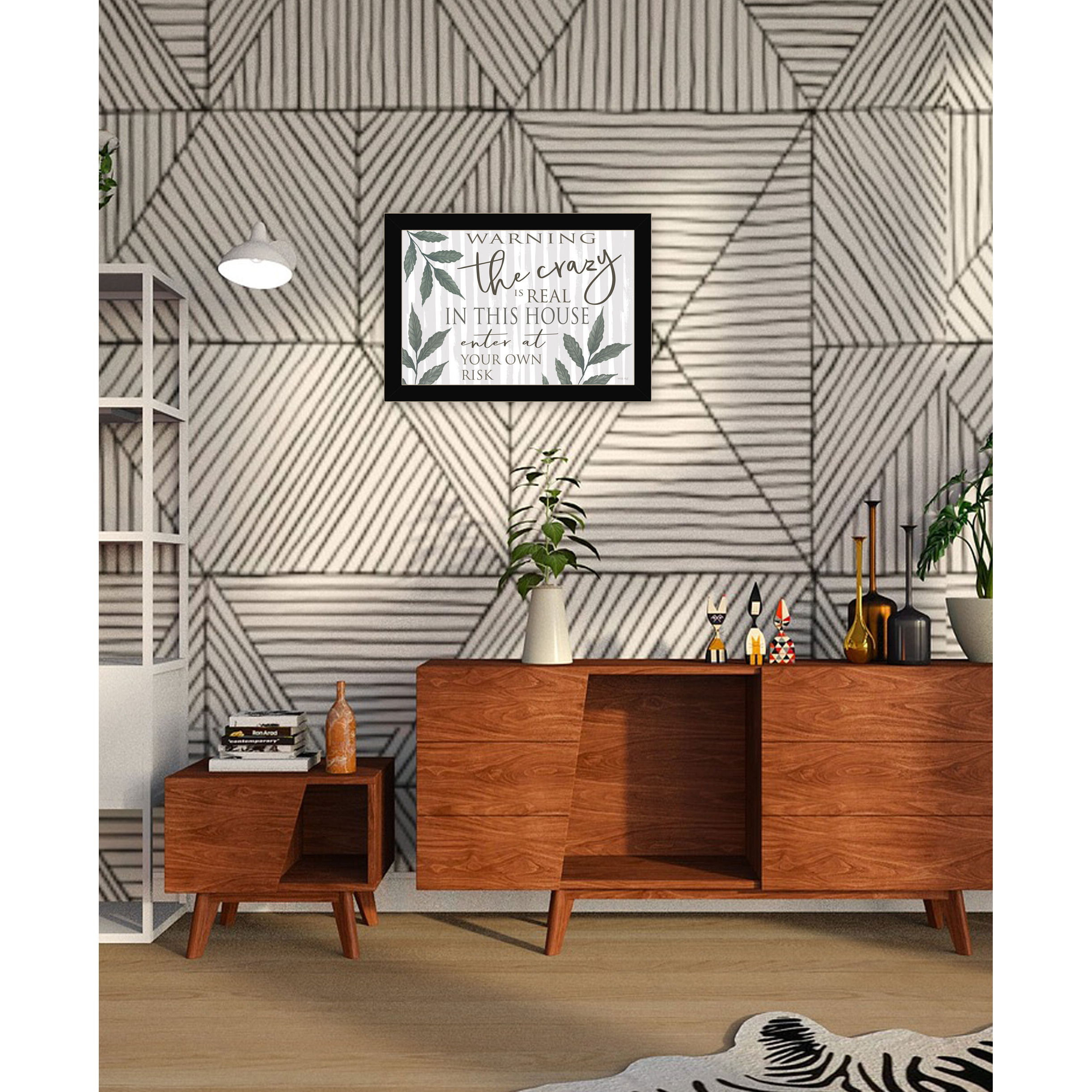The Crazy is Real Black Framed Print Wall Art