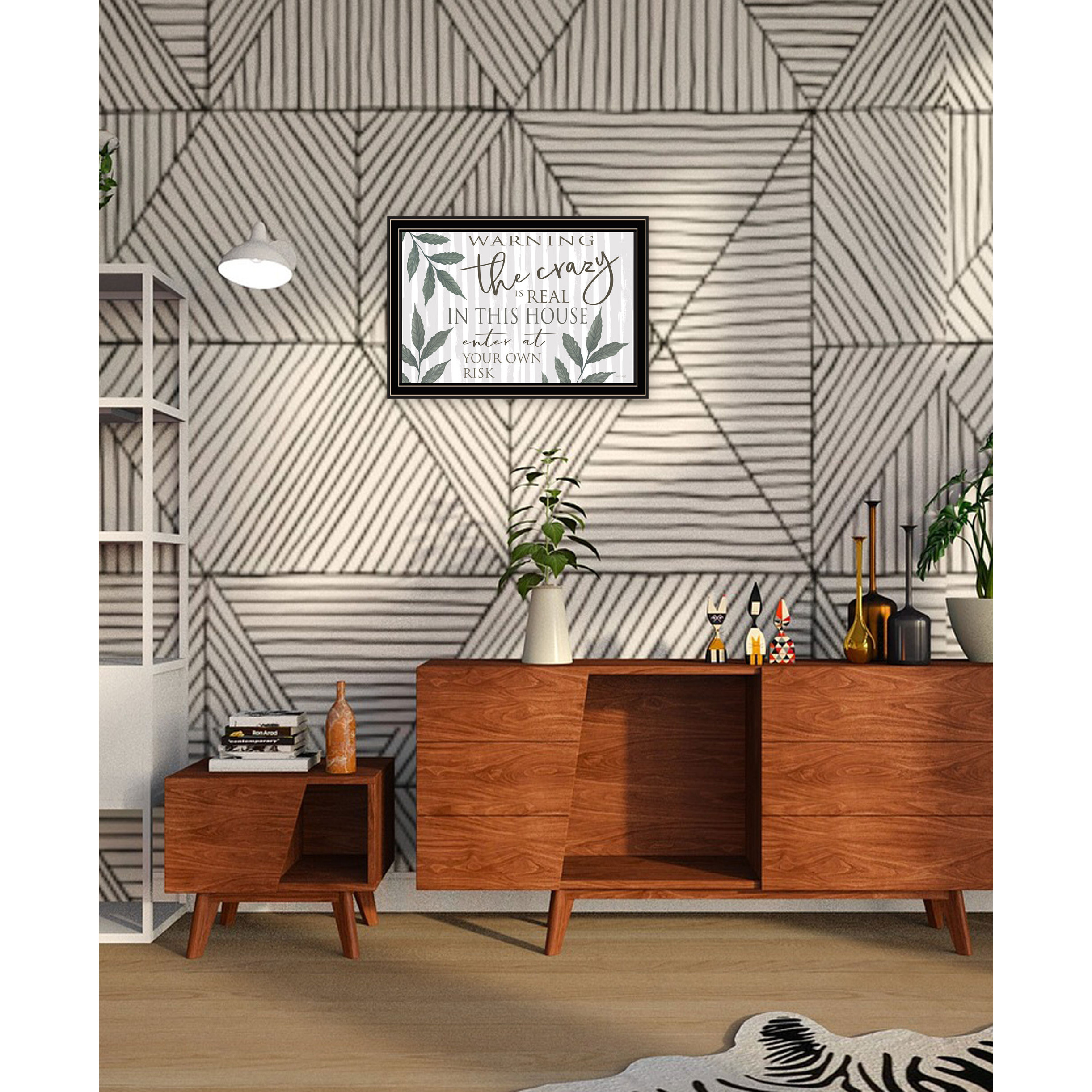 The Crazy is Real Black Framed Print Wall Art