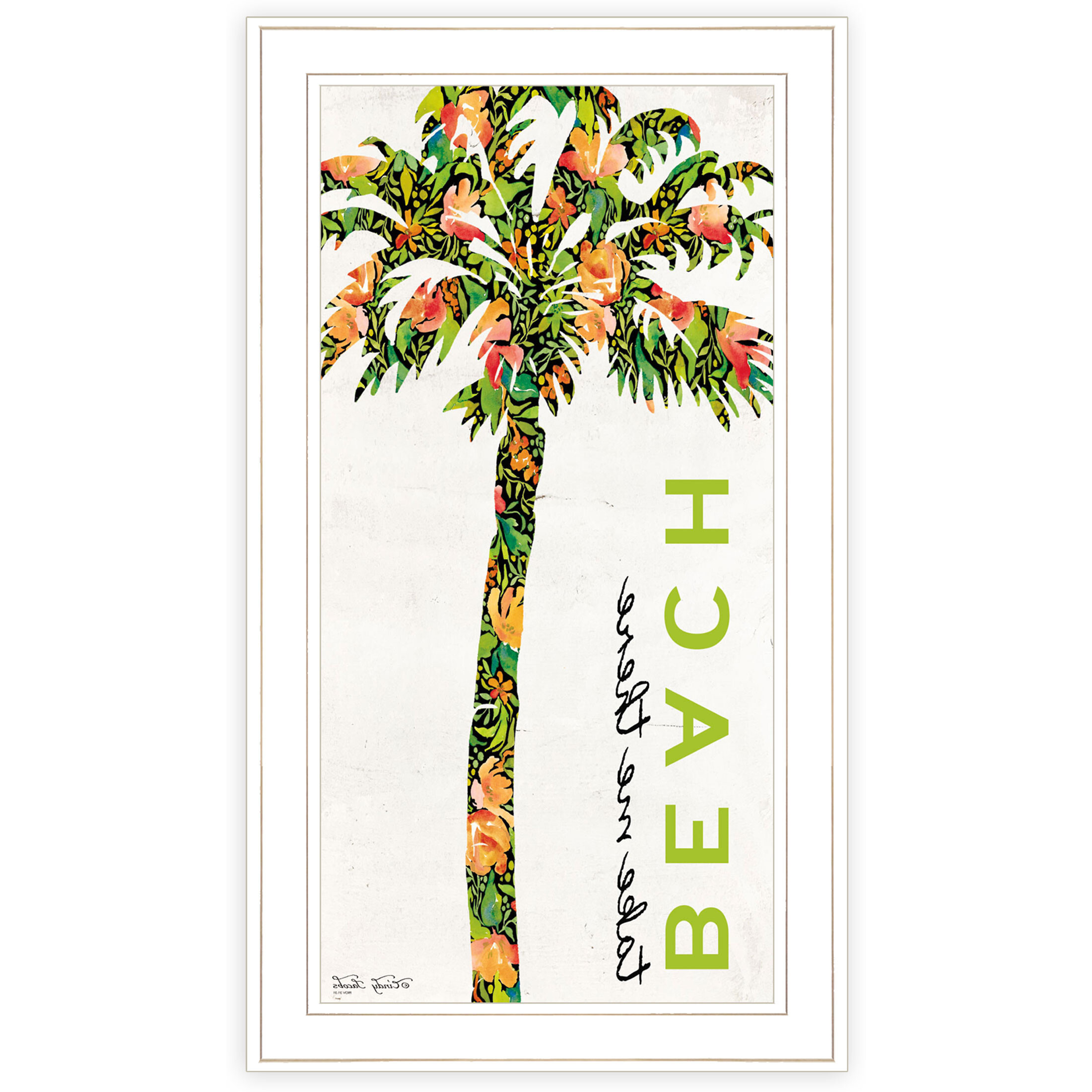 Beach Take Me There White Framed Print Wall Art