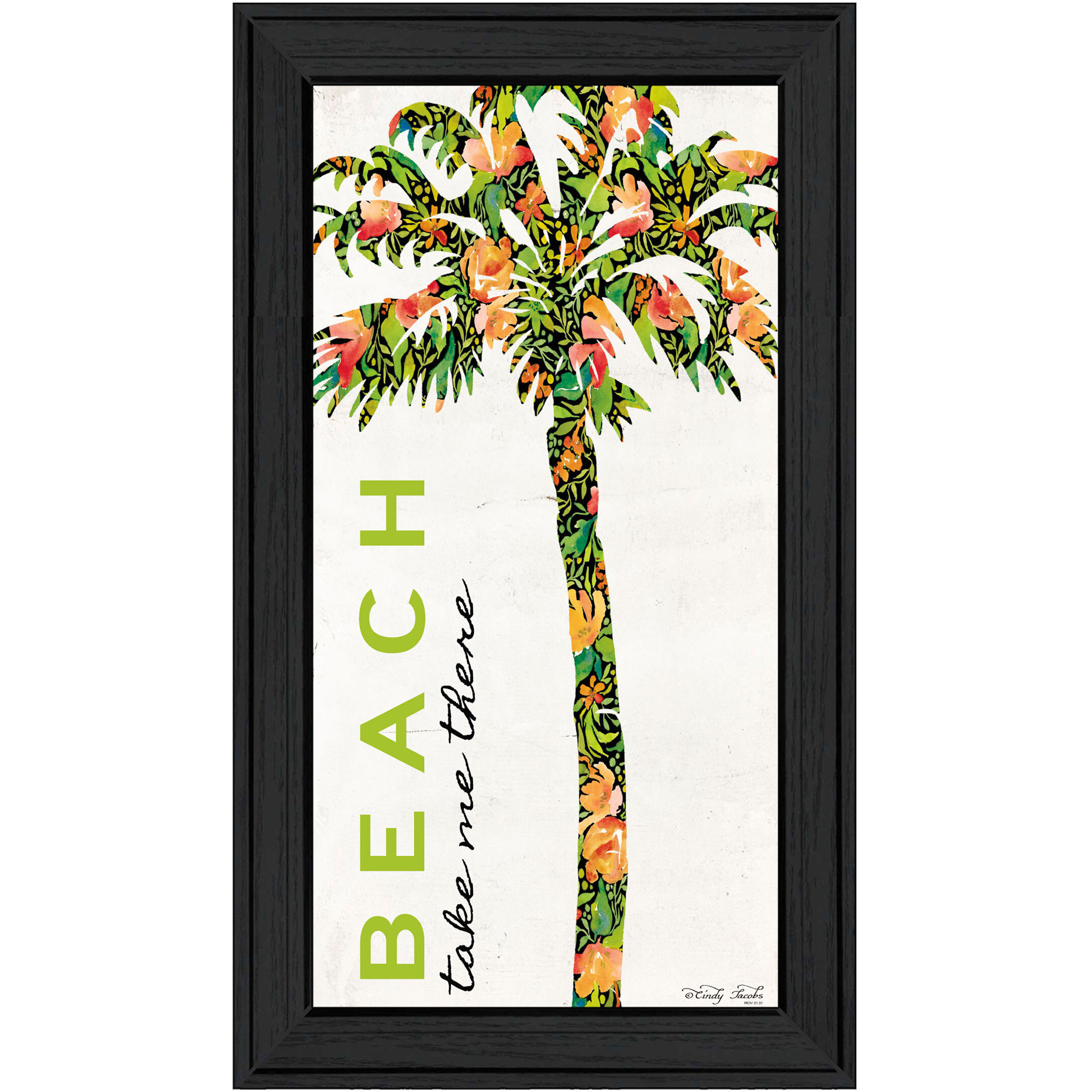 Beach Take Me There Black Framed Print Wall Art