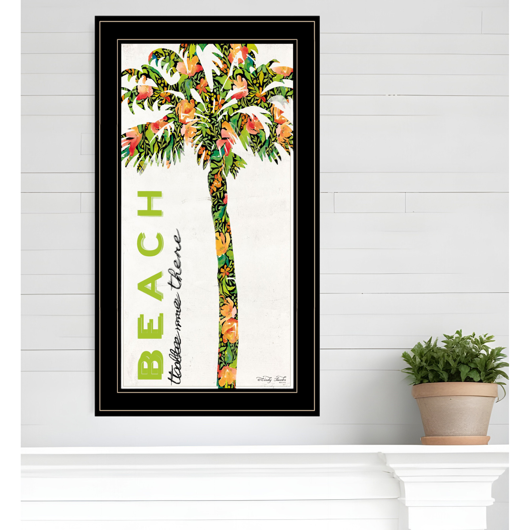 Beach Take Me There Black Framed Print Wall Art