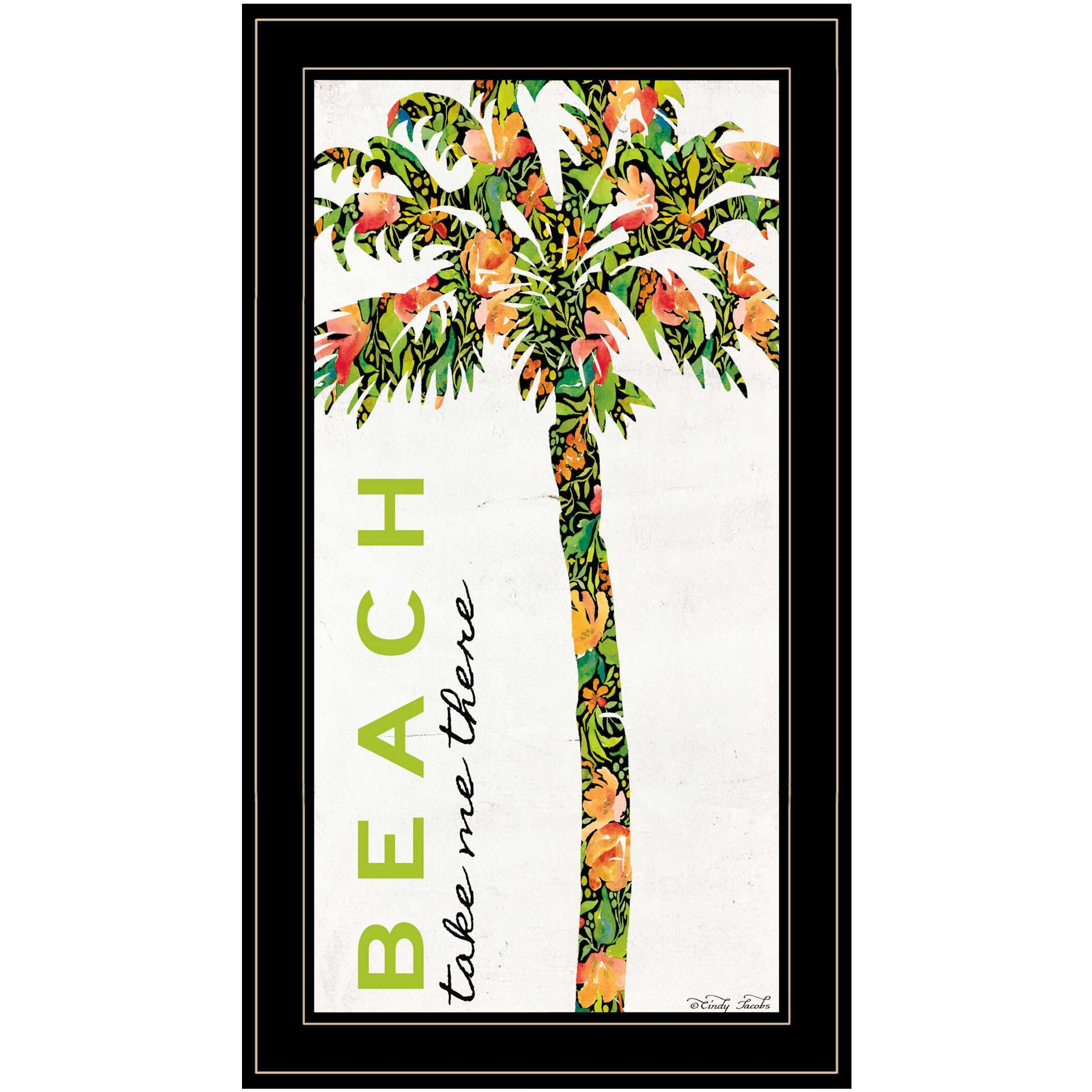 Beach Take Me There Black Framed Print Wall Art