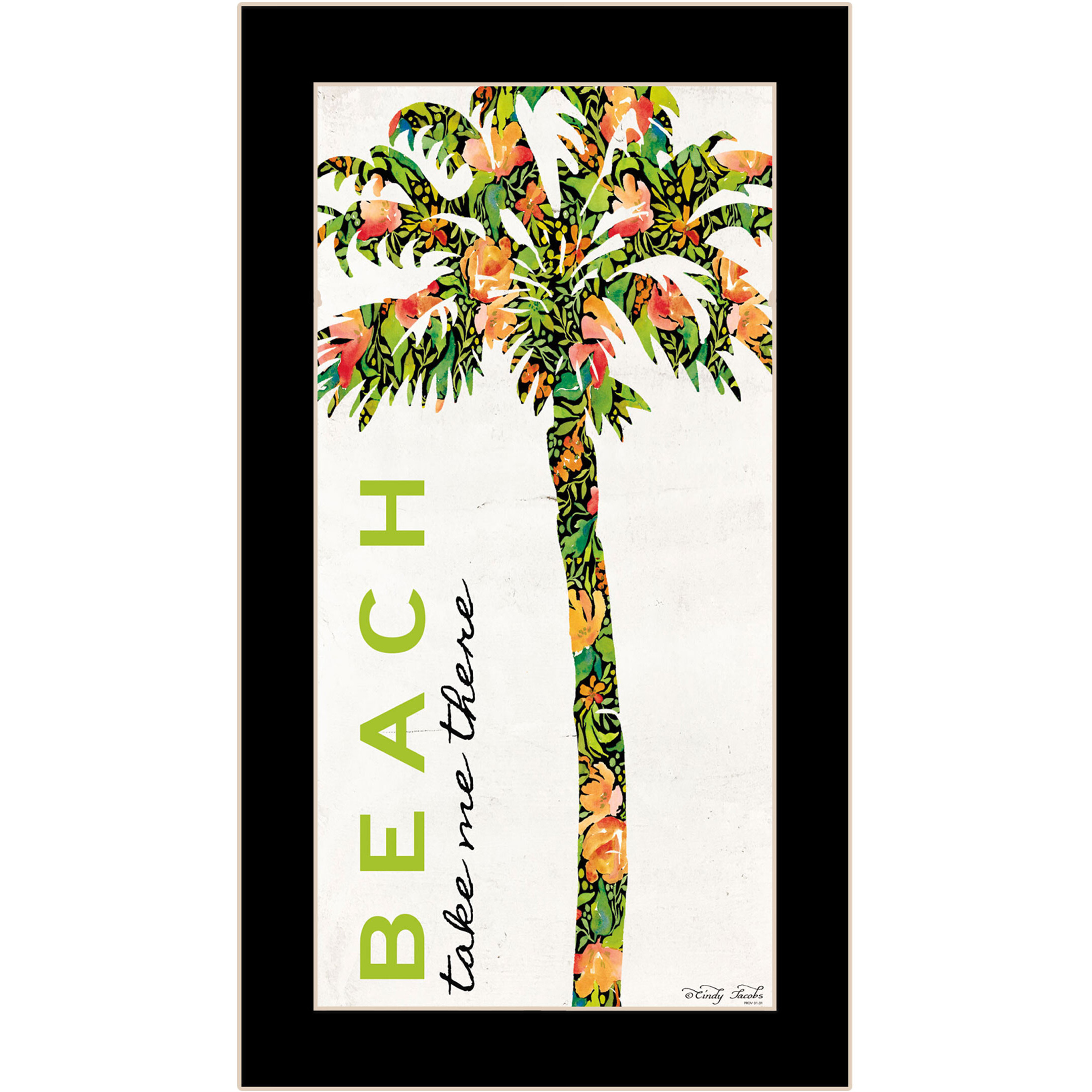 Beach Take Me There Black Framed Print Wall Art