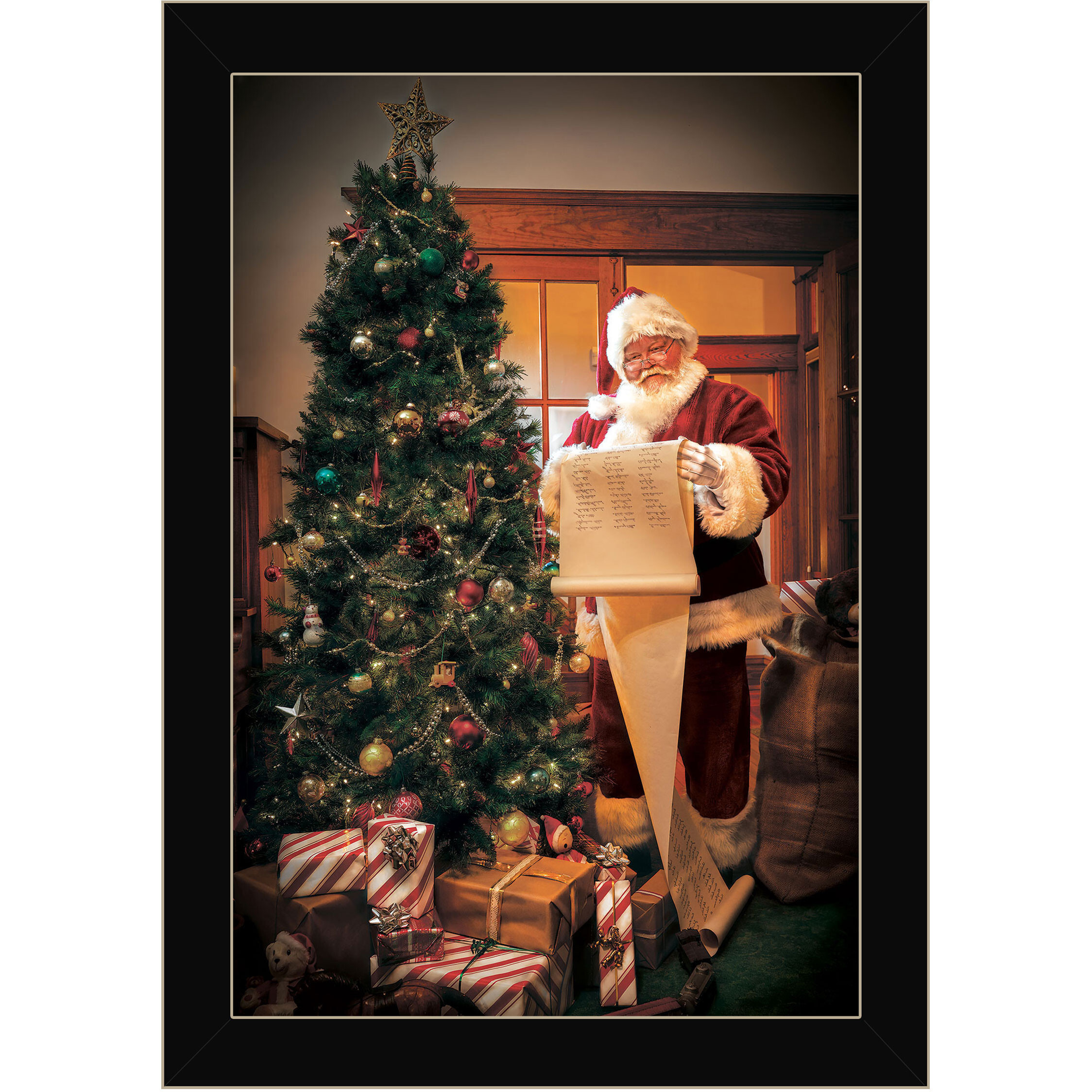 Naughty Or Nice Black Framed Print Wall Art
