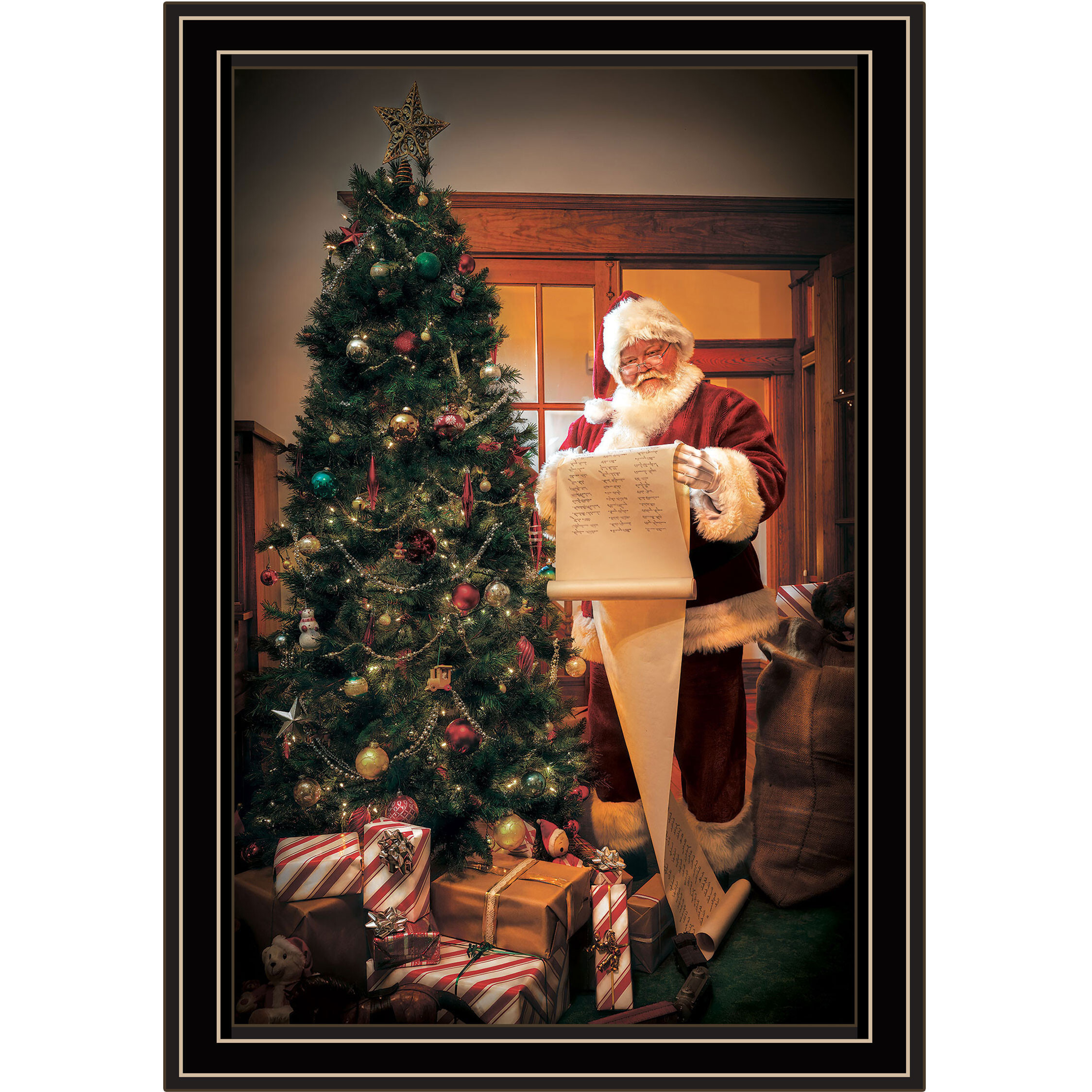 Naughty Or Nice Black Framed Print Wall Art