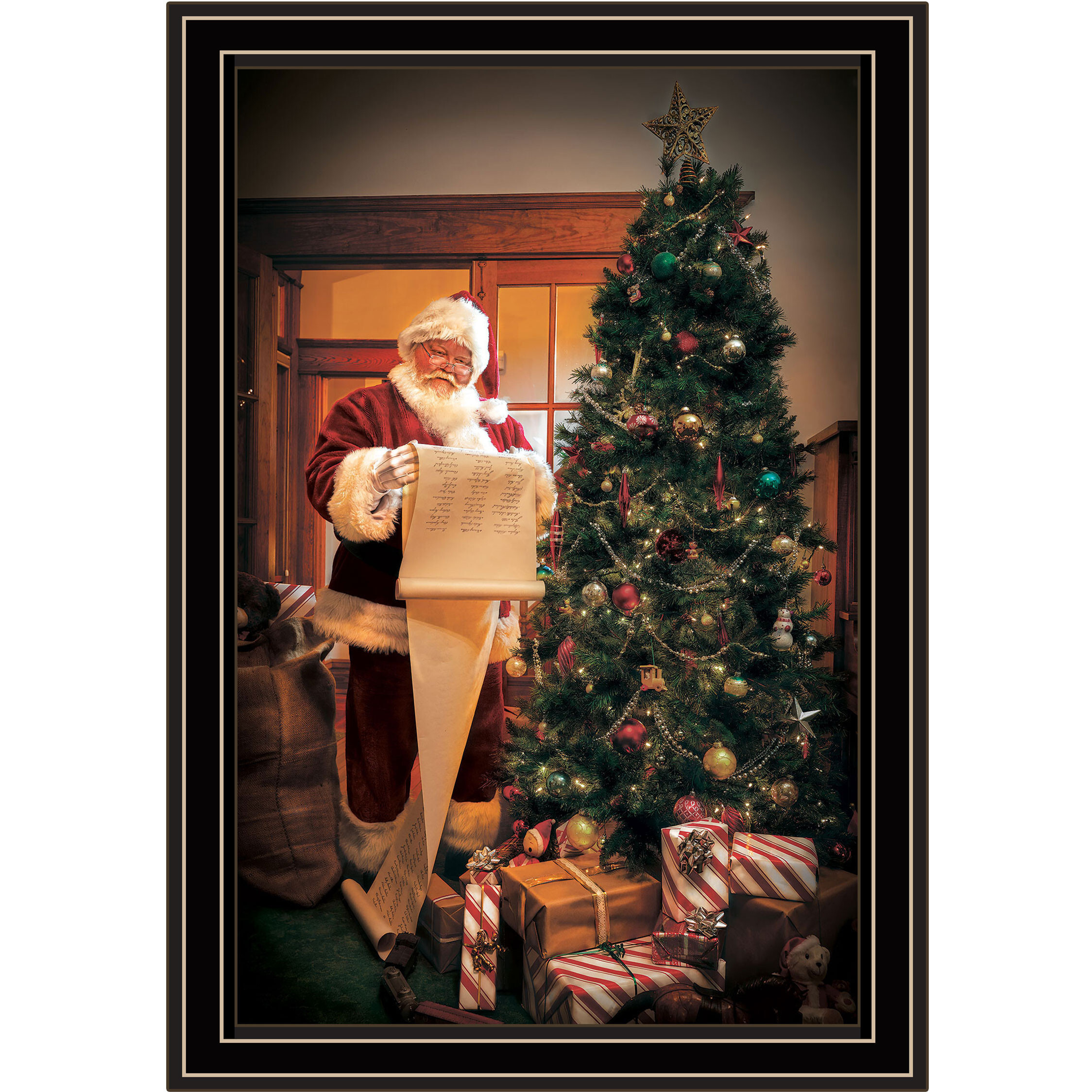 Naughty Or Nice Black Framed Print Wall Art
