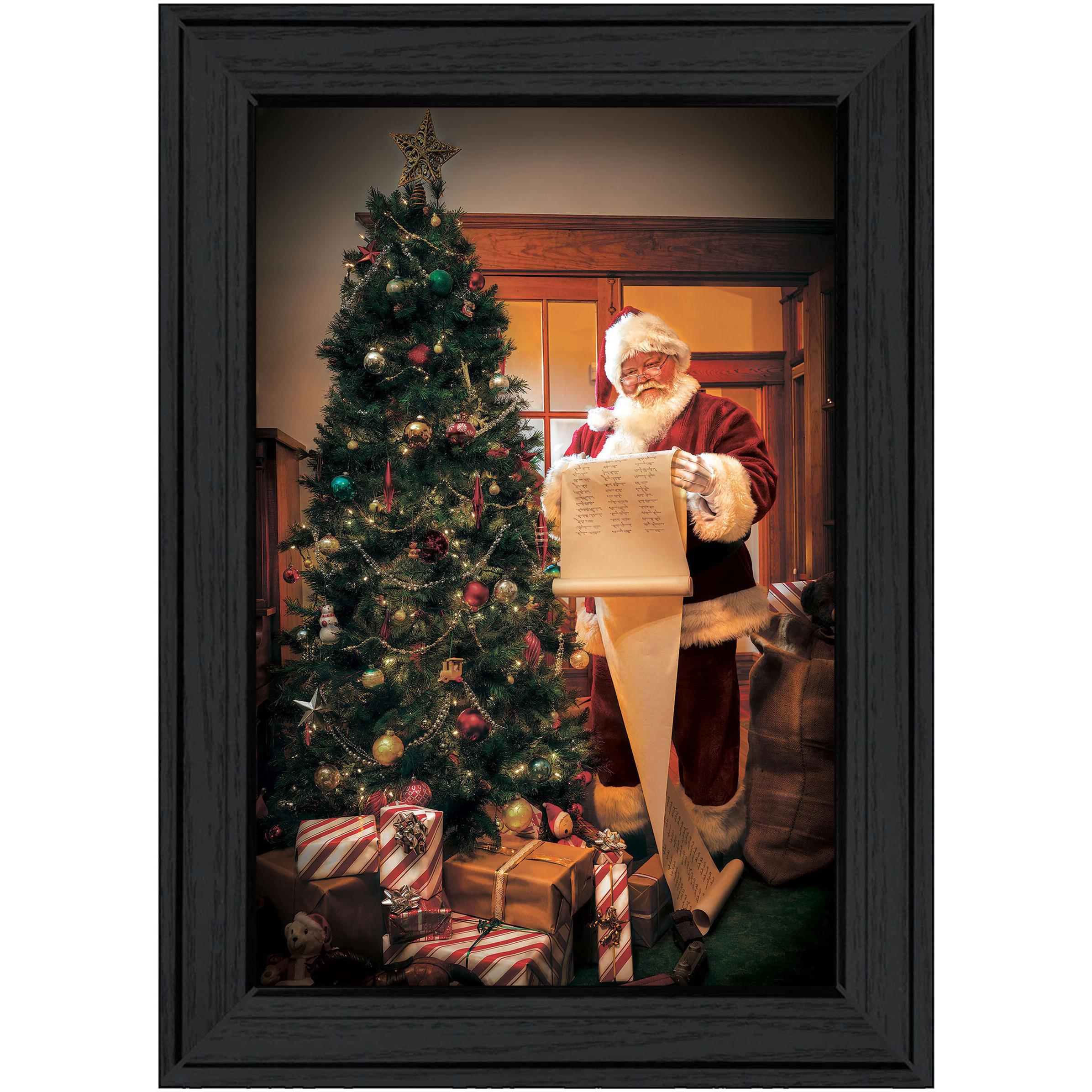 Naughty Or Nice Black Framed Print Wall Art