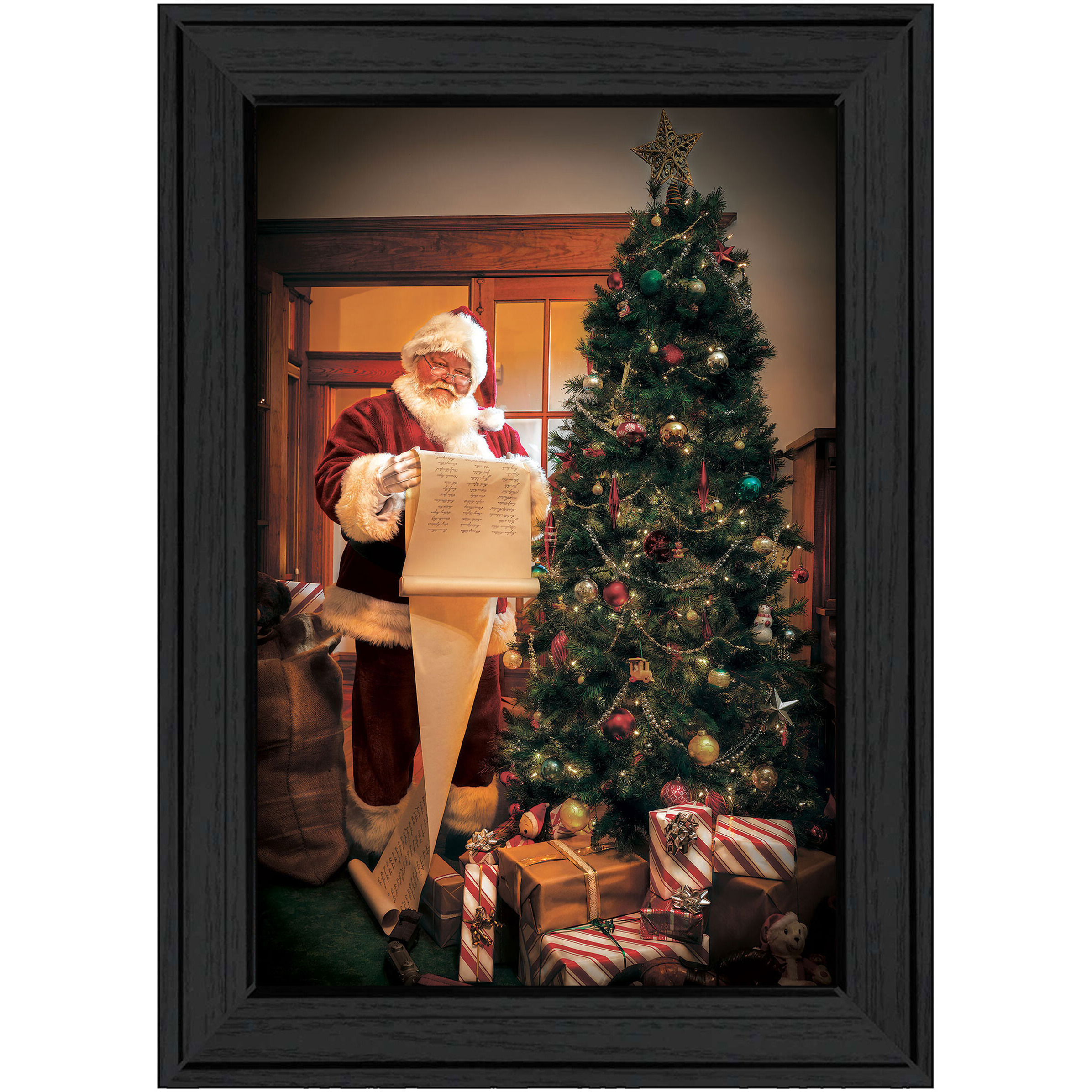 Naughty Or Nice Black Framed Print Wall Art