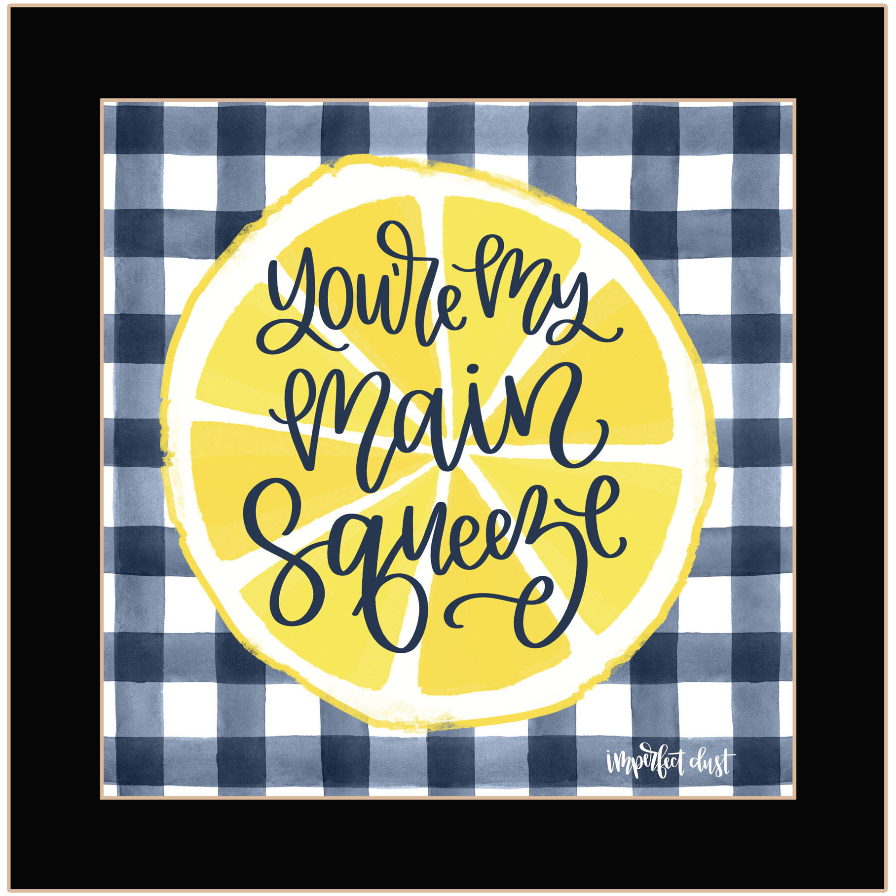 Main Squeeze Black Framed Print Wall Art