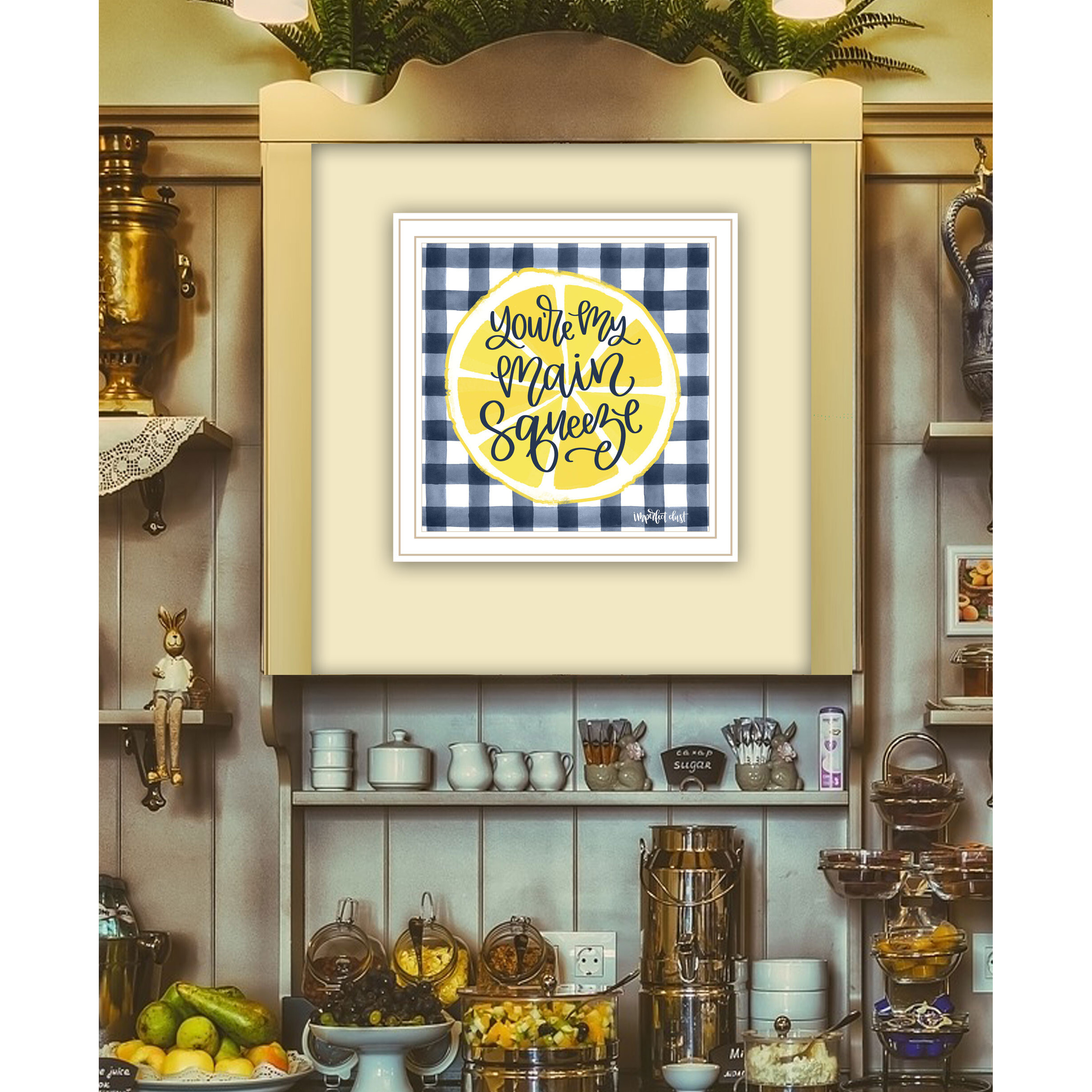 Main Squeeze White Framed Print Wall Art