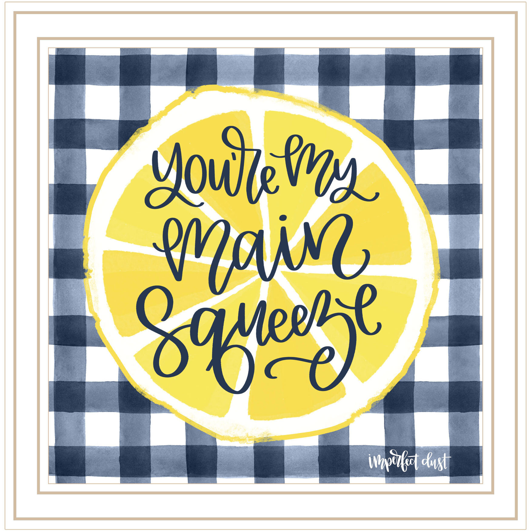 Main Squeeze White Framed Print Wall Art