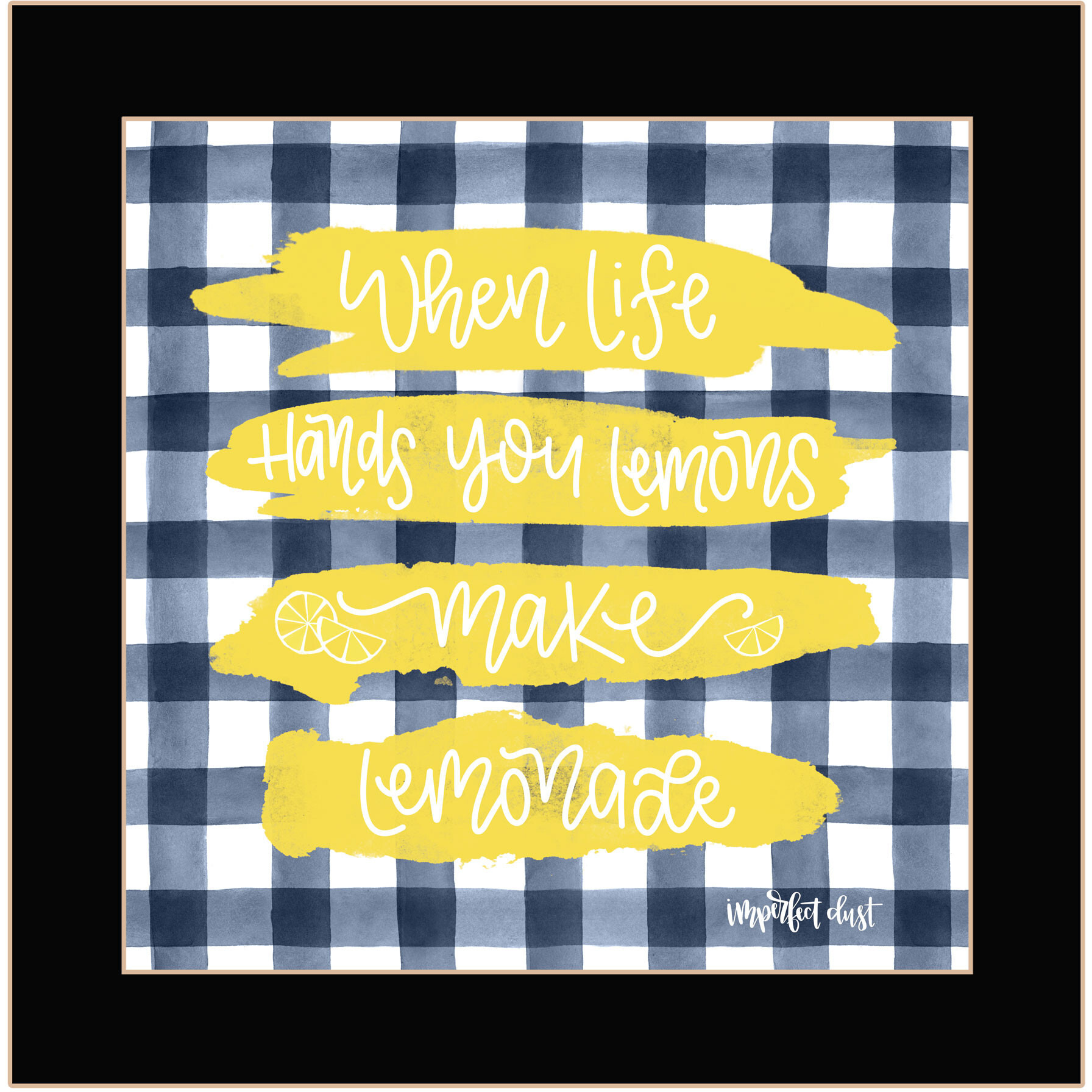 Make Lemonade Black Framed Print Wall Art
