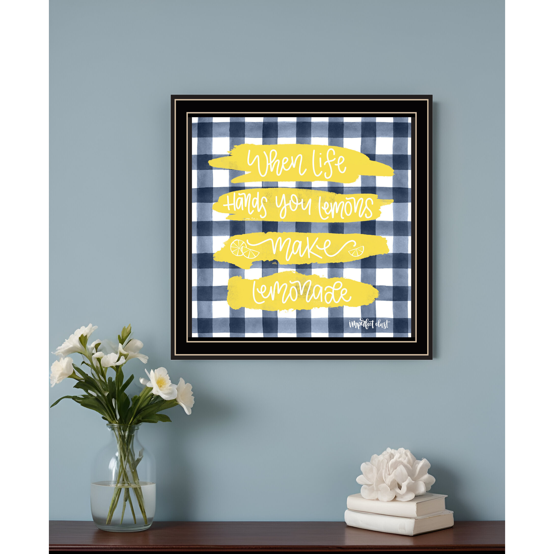 Make Lemonade Black Framed Print Wall Art
