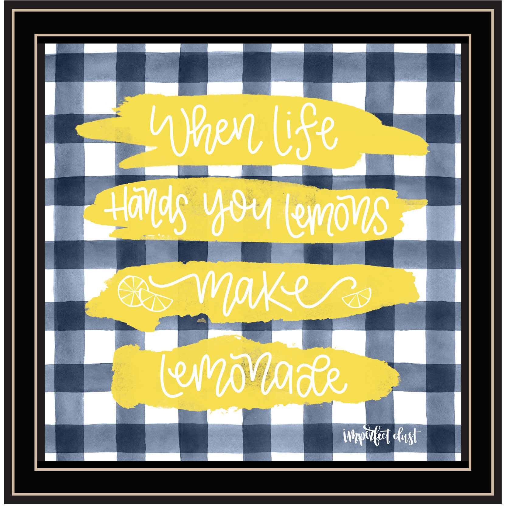 Make Lemonade Black Framed Print Wall Art