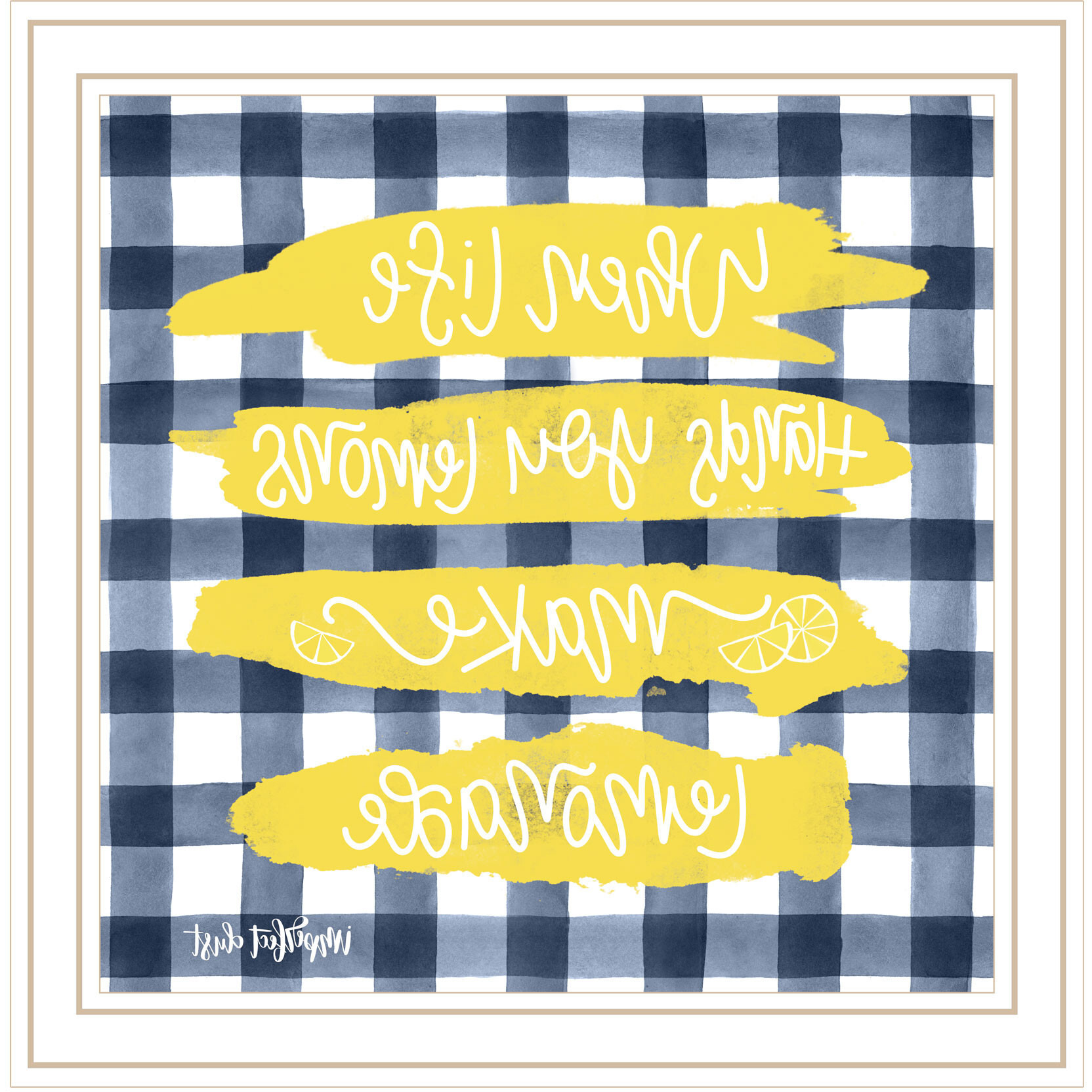 Make Lemonade White Framed Print Wall Art