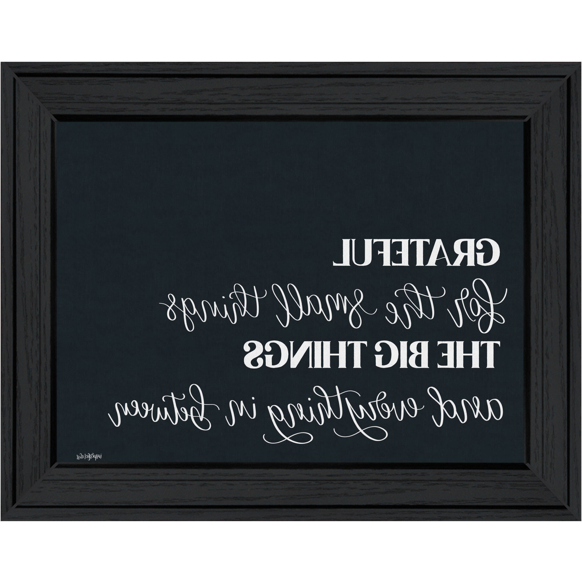 Grateful For Everything Black Framed Print Wall Art