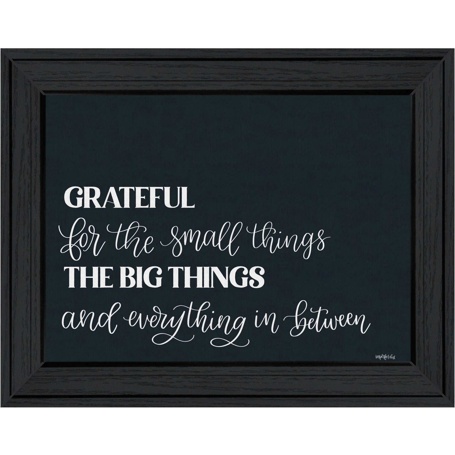 Grateful For Everything Black Framed Print Wall Art