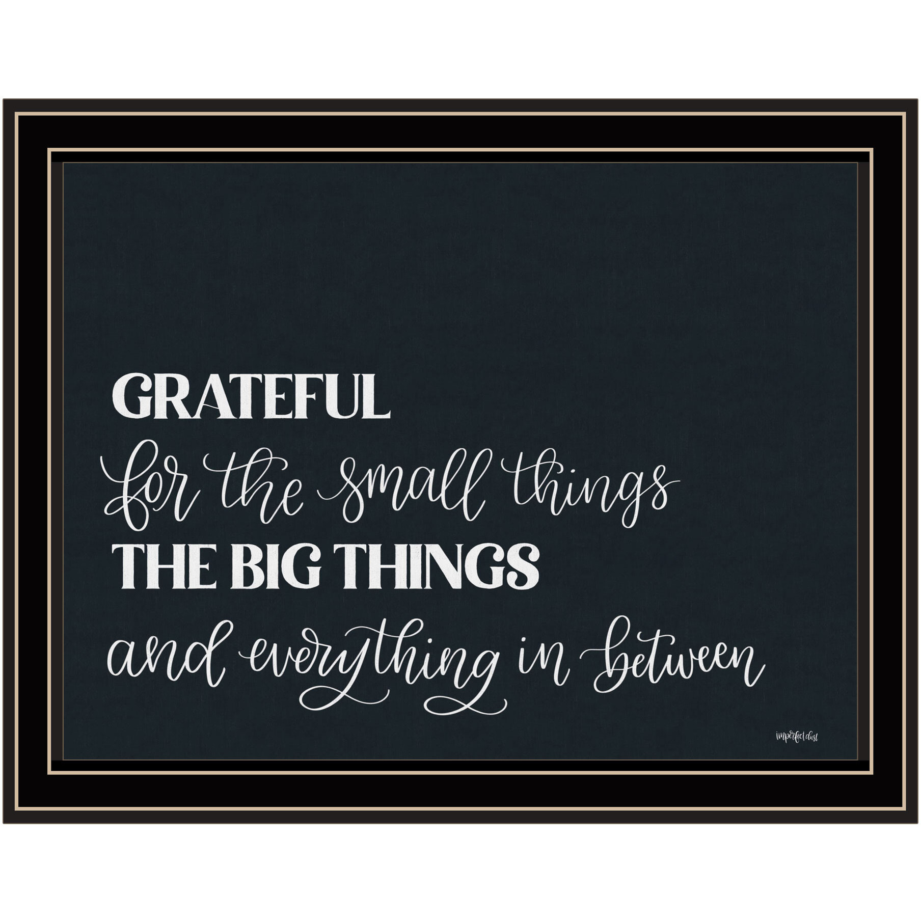 Grateful For Everything Black Framed Print Wall Art
