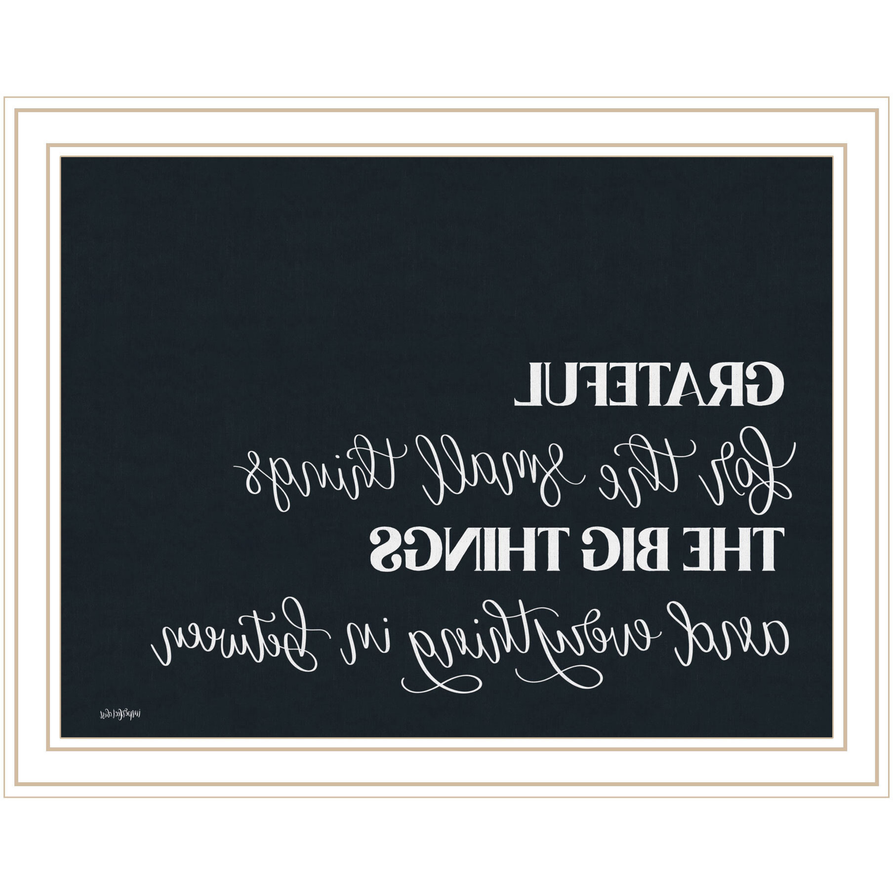 Grateful For Everything White Framed Print Wall Art