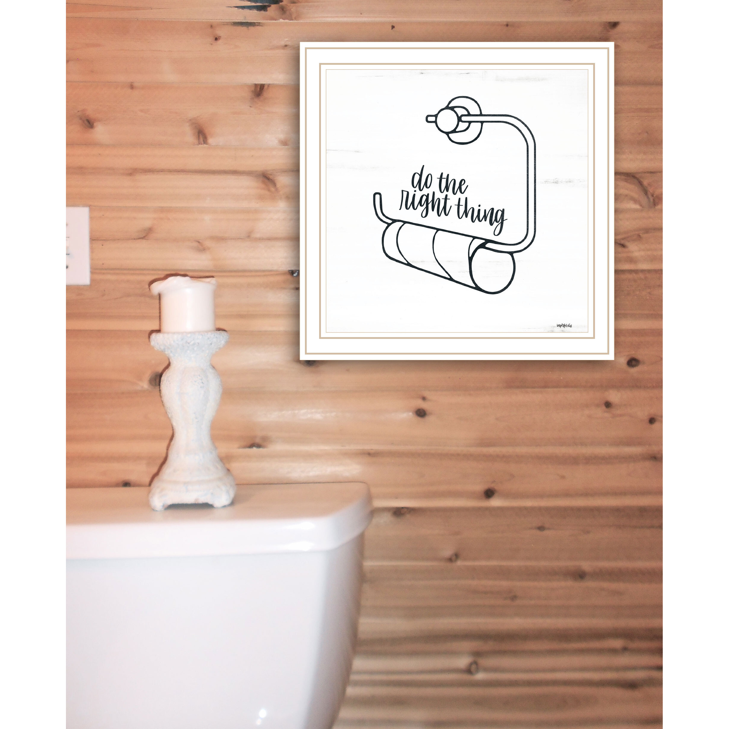 Empty Toilet Paper Roll White Framed Print Wall Art