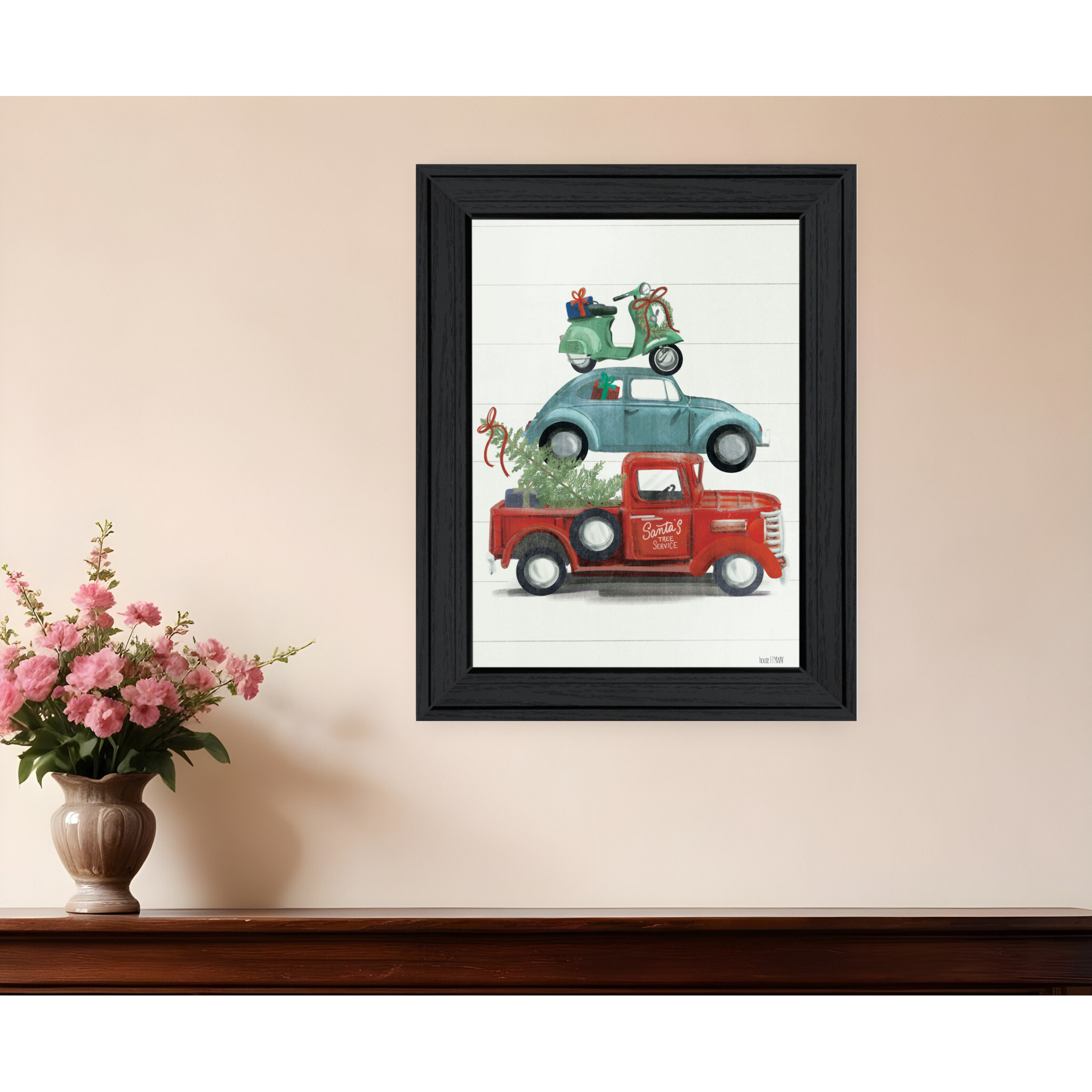 Holiday Travels Black Framed Print Wall Art