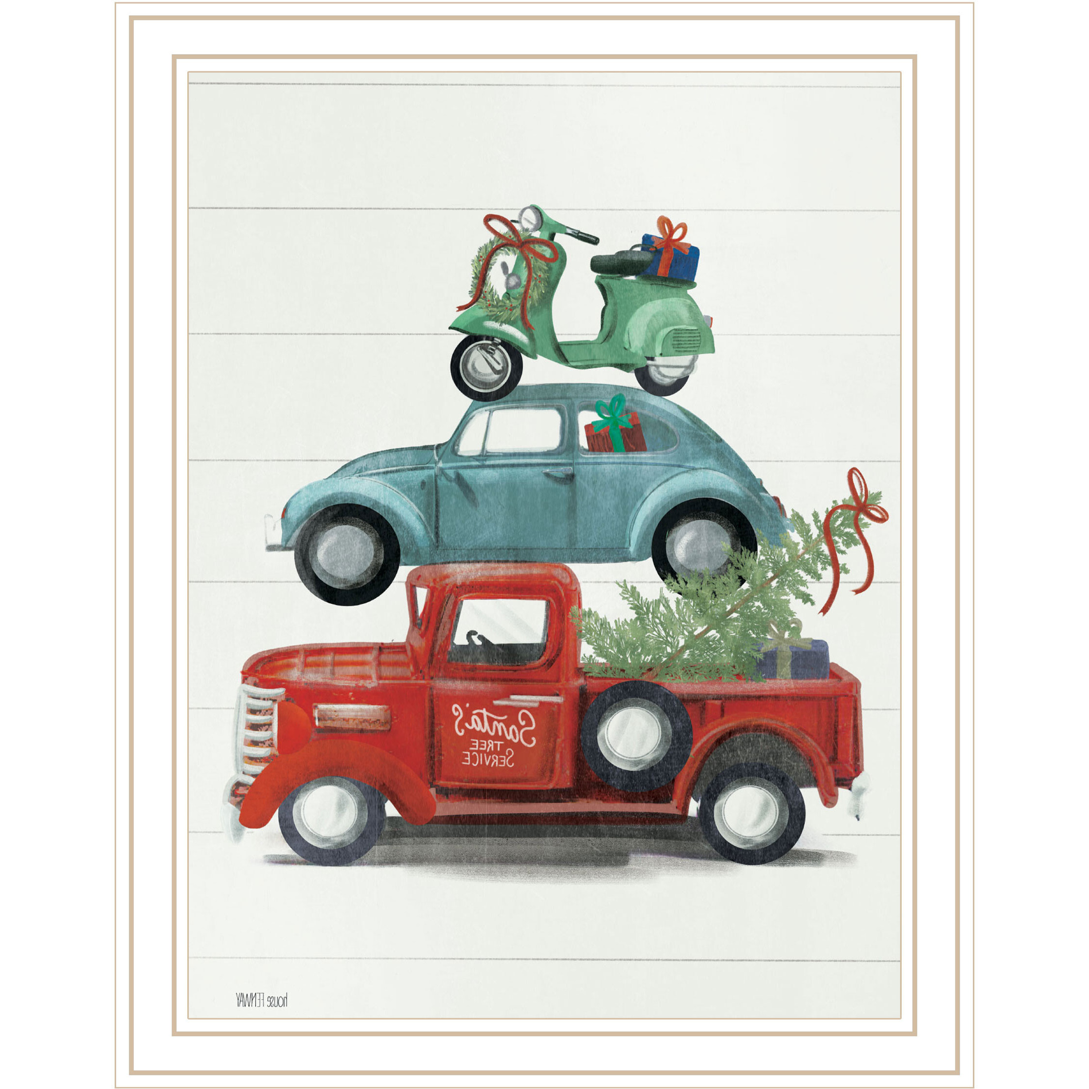 Holiday Travels White Framed Print Wall Art