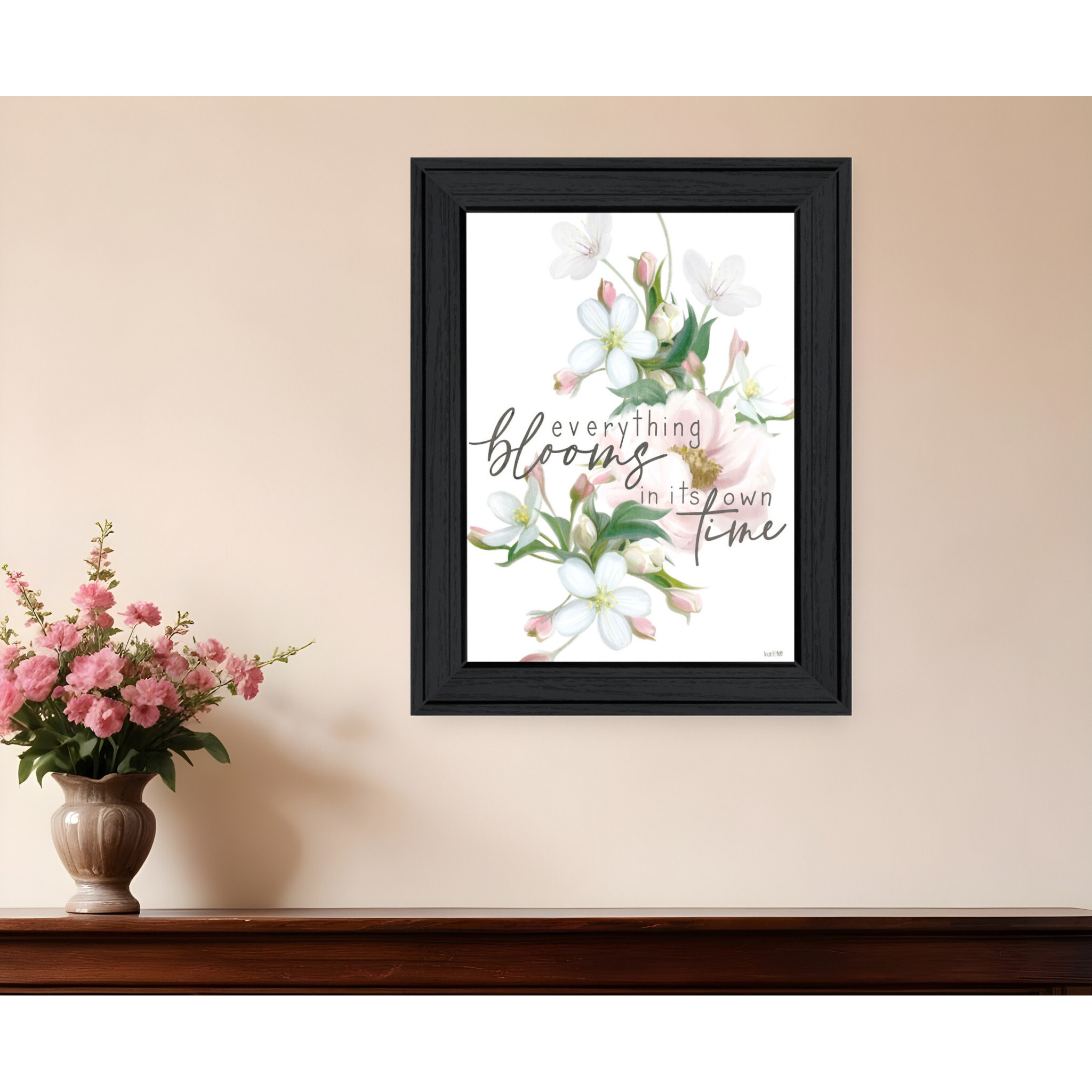 Everything Bloom Black Framed Print Wall Art