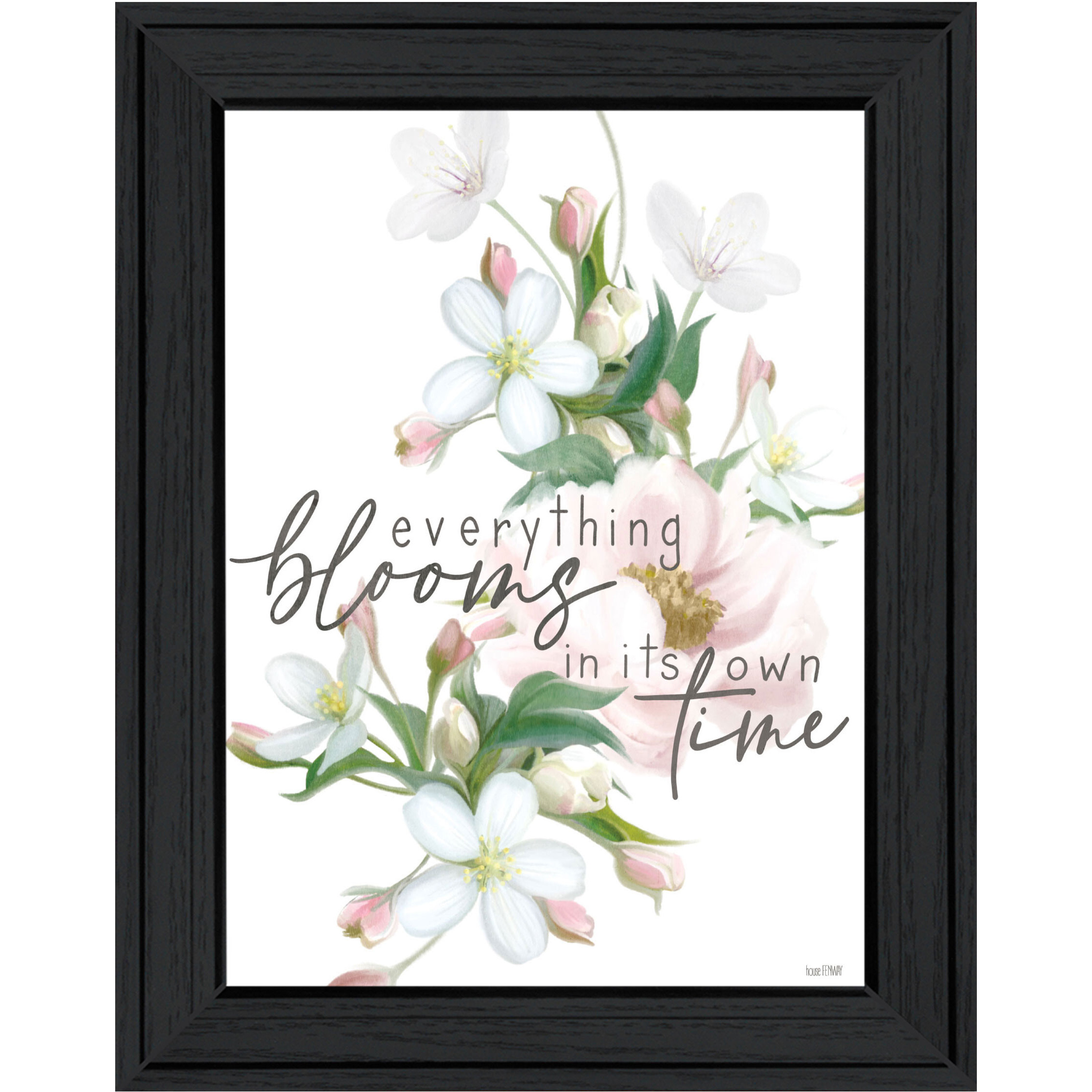 Everything Bloom Black Framed Print Wall Art