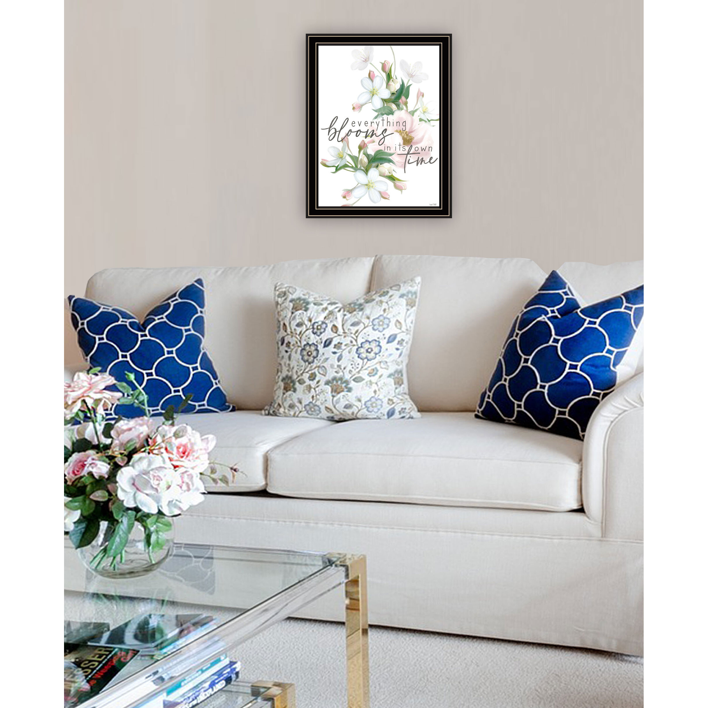 Everything Bloom Black Framed Print Wall Art