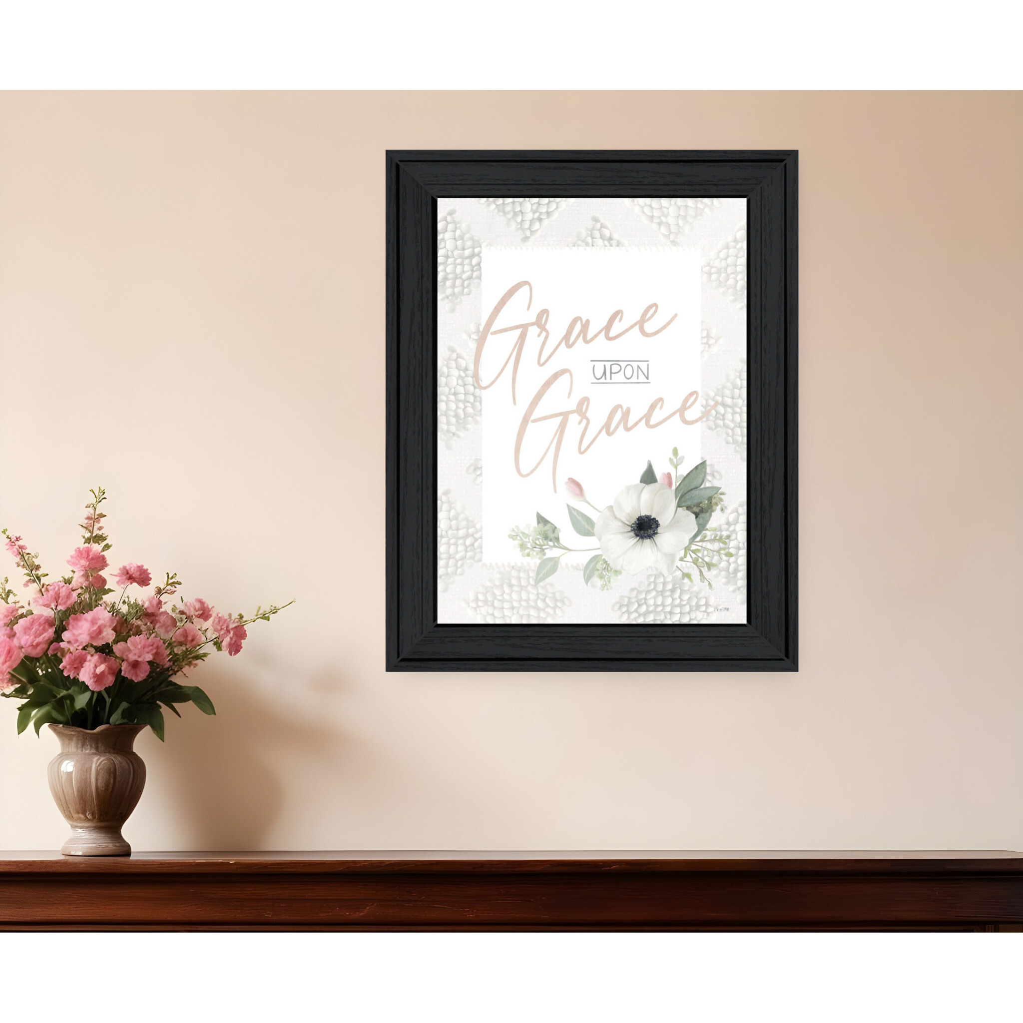 Grace Upon Grace Black Framed Print Wall Art