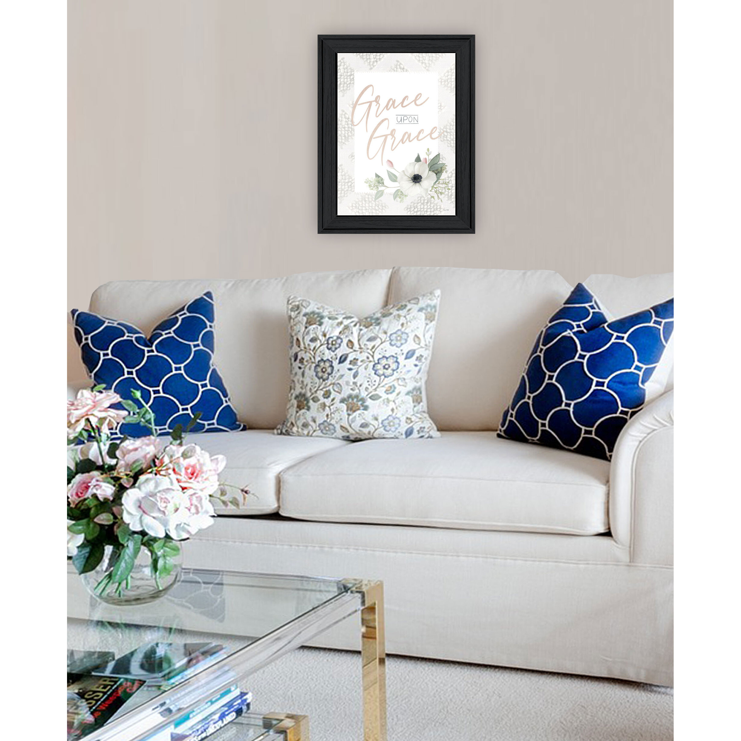 Grace Upon Grace Black Framed Print Wall Art