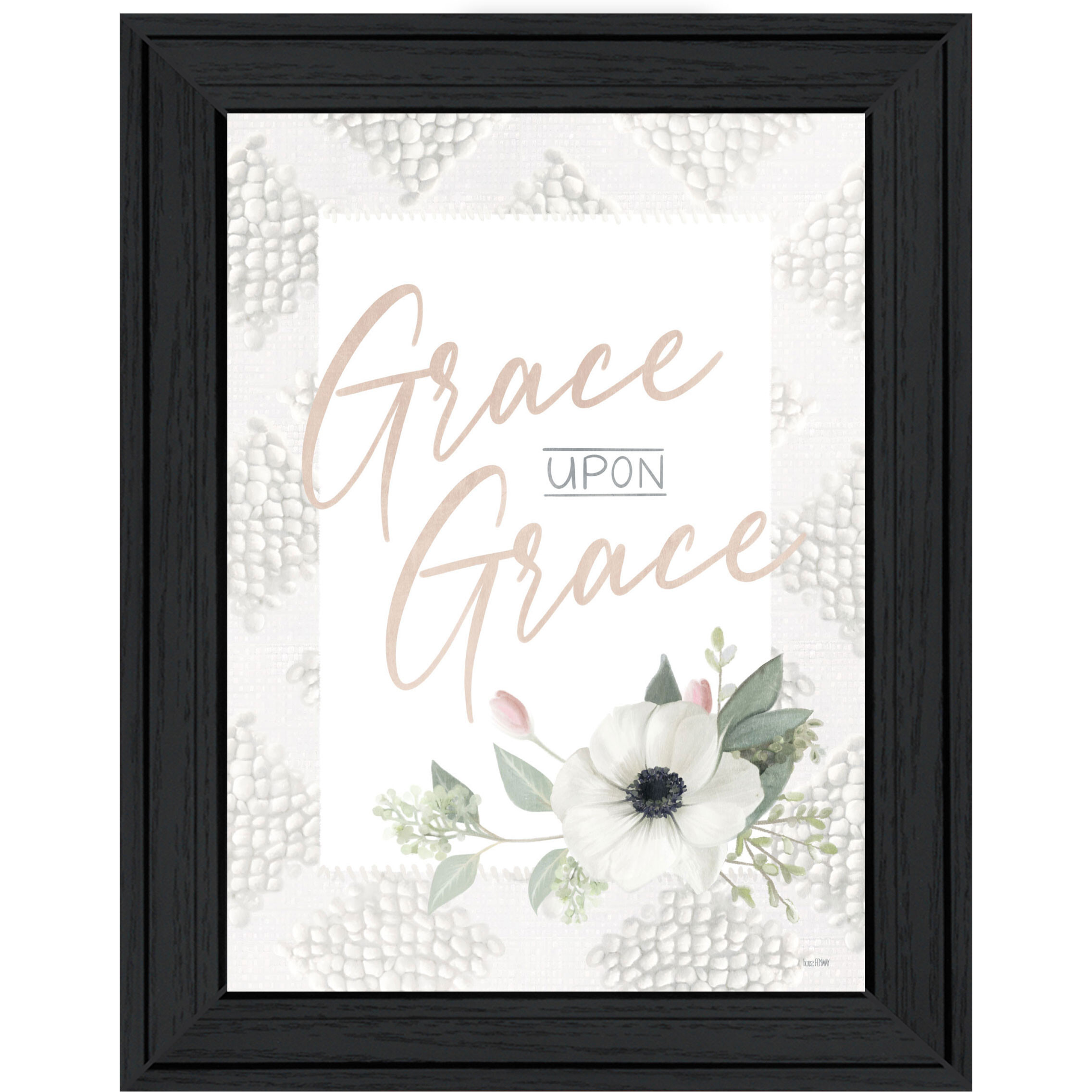 Grace Upon Grace Black Framed Print Wall Art