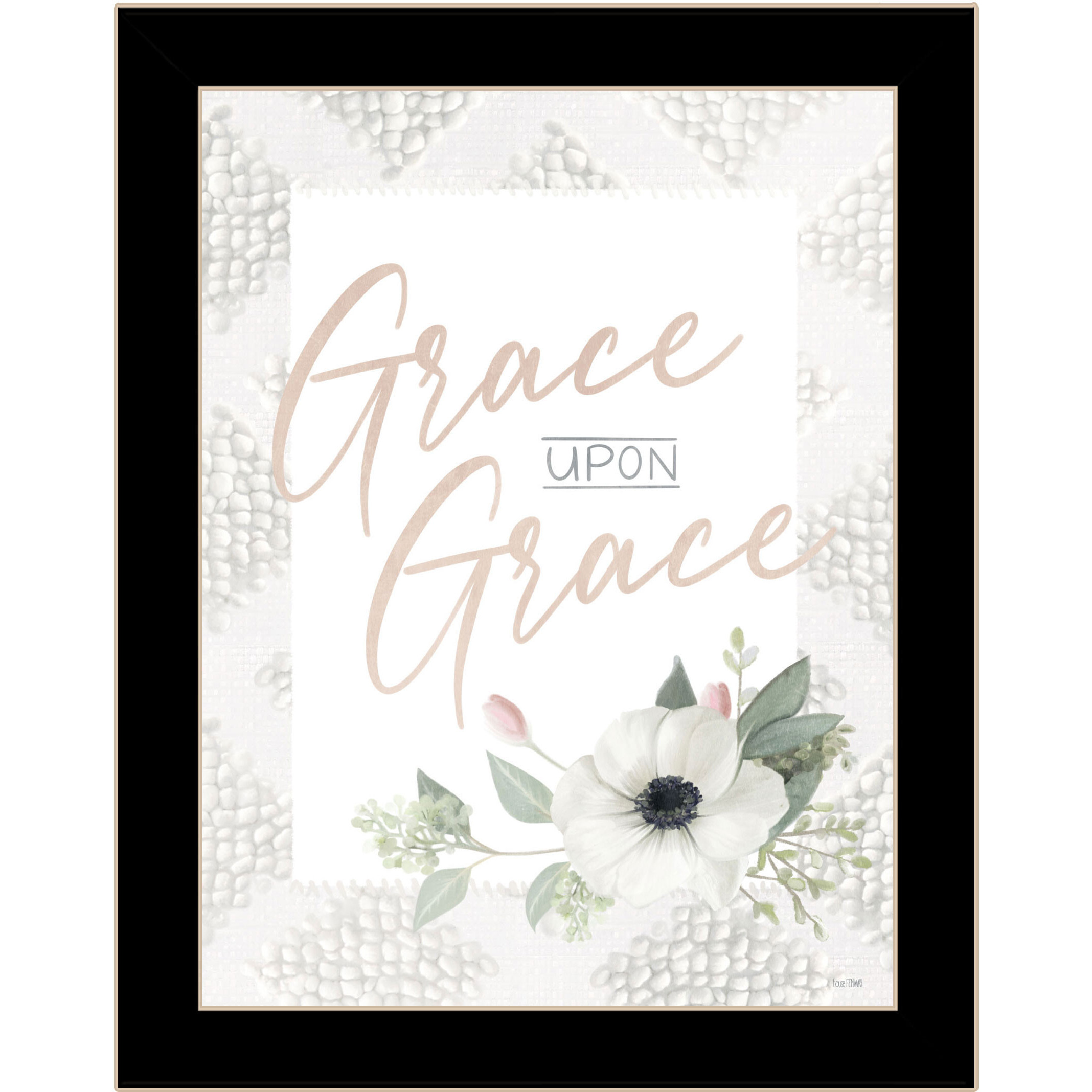Grace Upon Grace Black Framed Print Wall Art