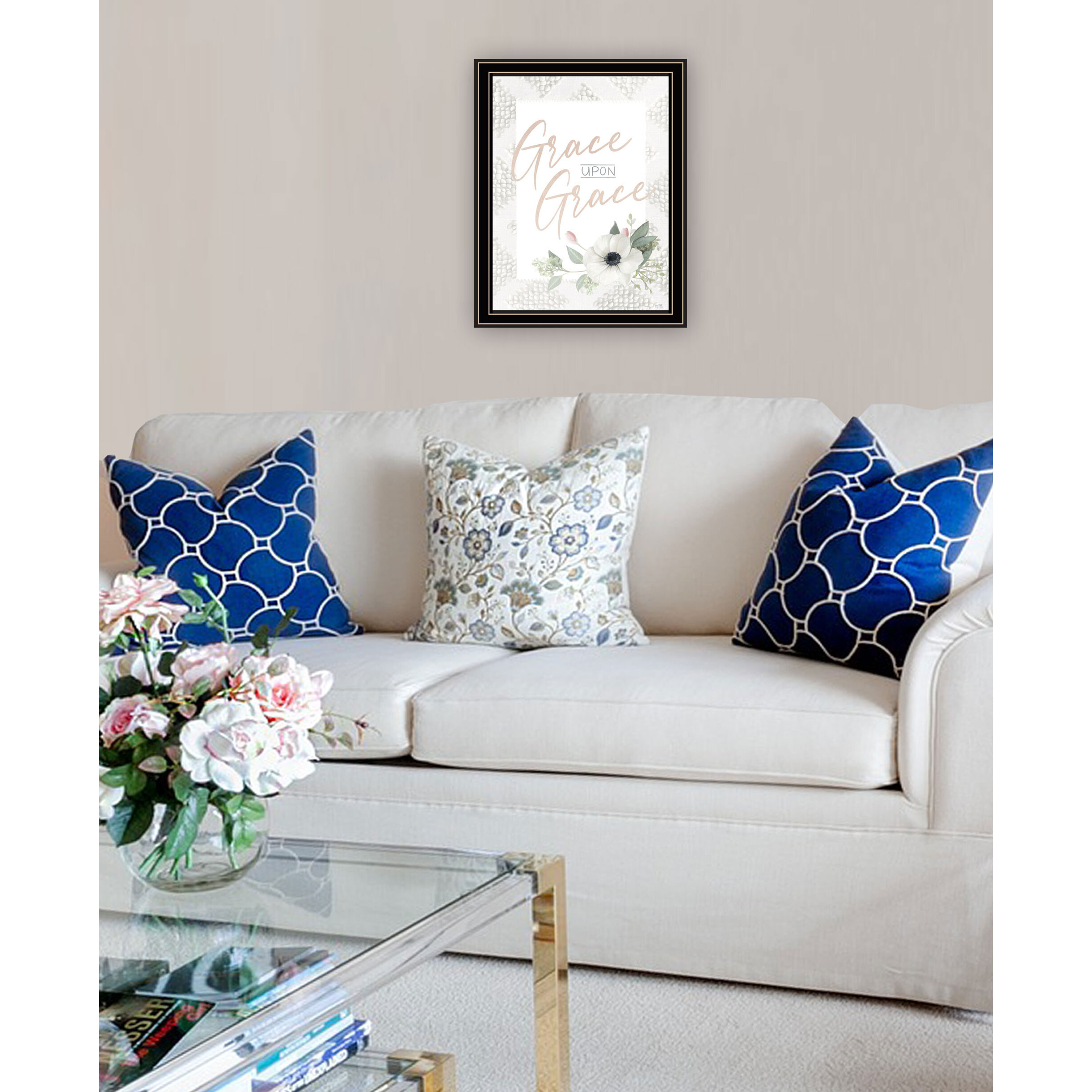 Grace Upon Grace Black Framed Print Wall Art