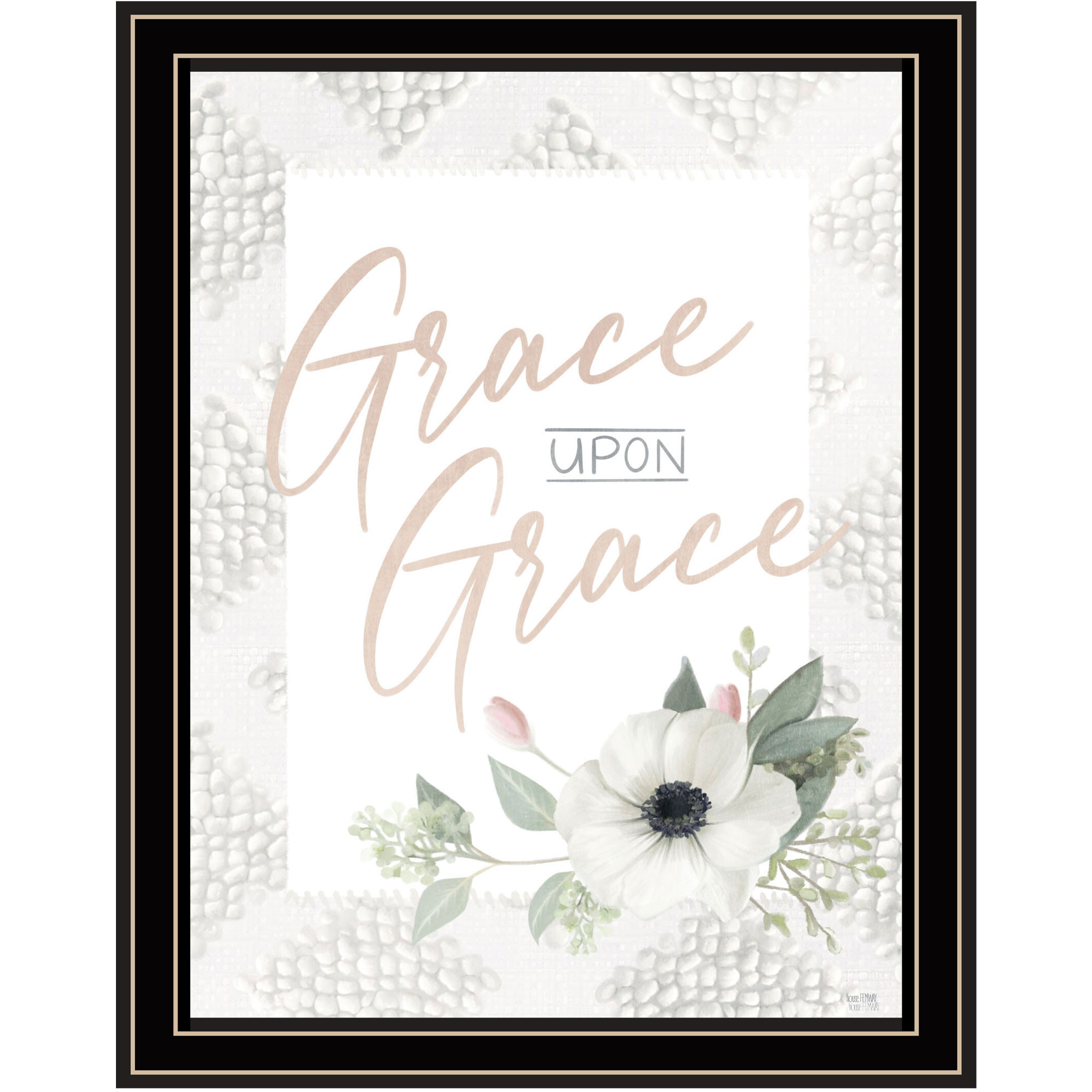 Grace Upon Grace Black Framed Print Wall Art