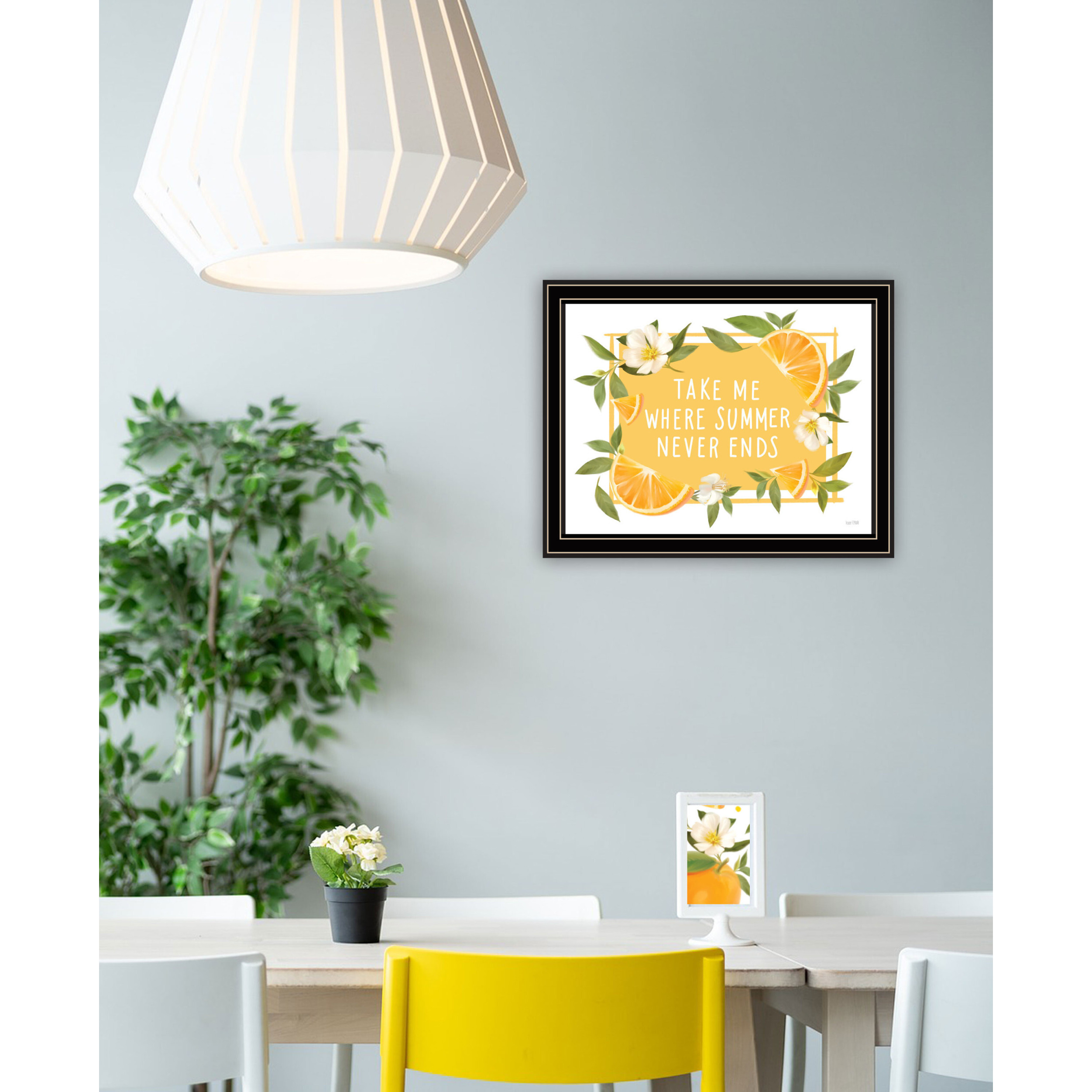 Take Me Where Summer Never Ends Black Framed Print Wall Art