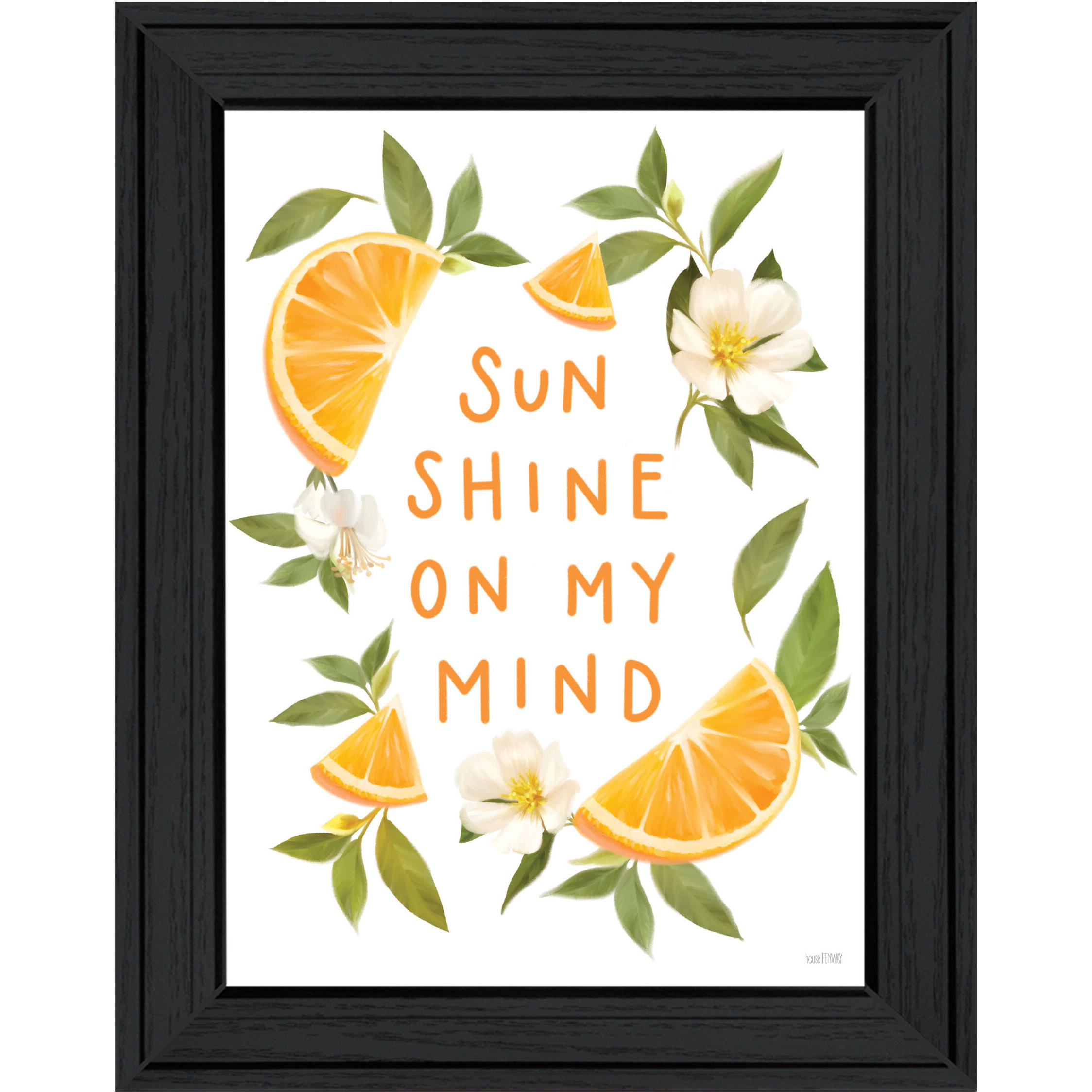 Sun Shine on My Mind Black Framed Print Wall Art