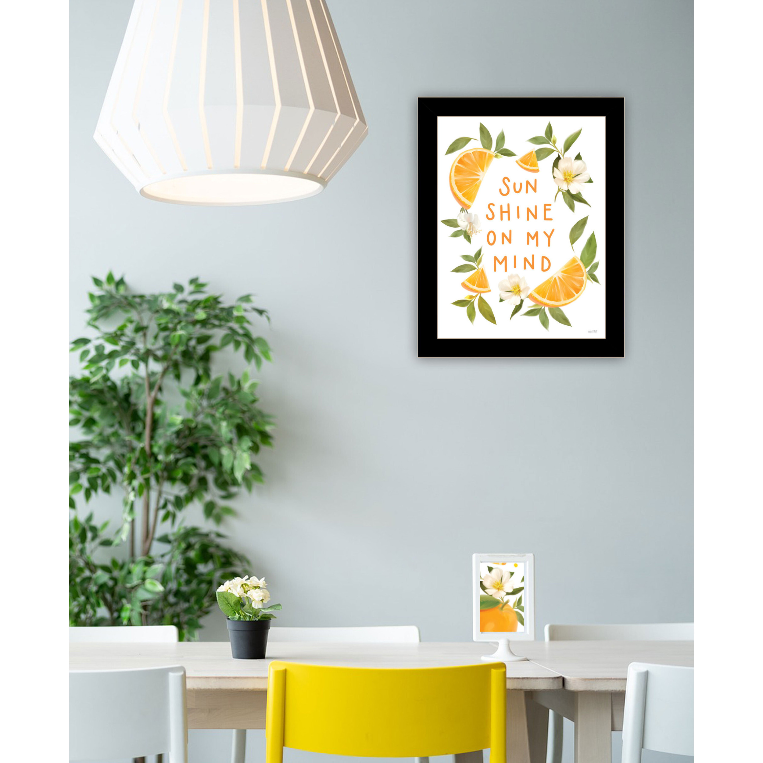 Sun Shine on My Mind Black Framed Print Wall Art