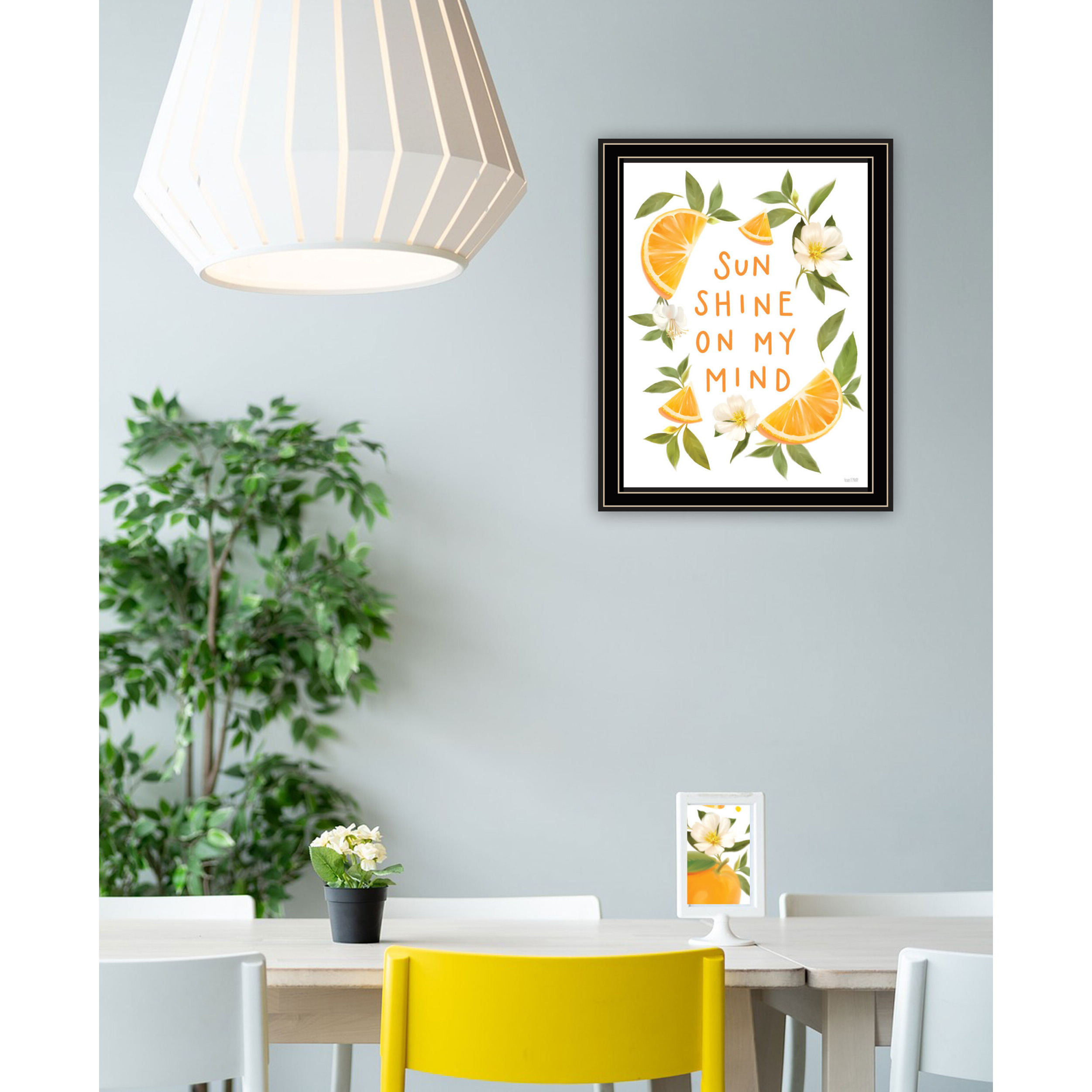 Sun Shine on My Mind Black Framed Print Wall Art